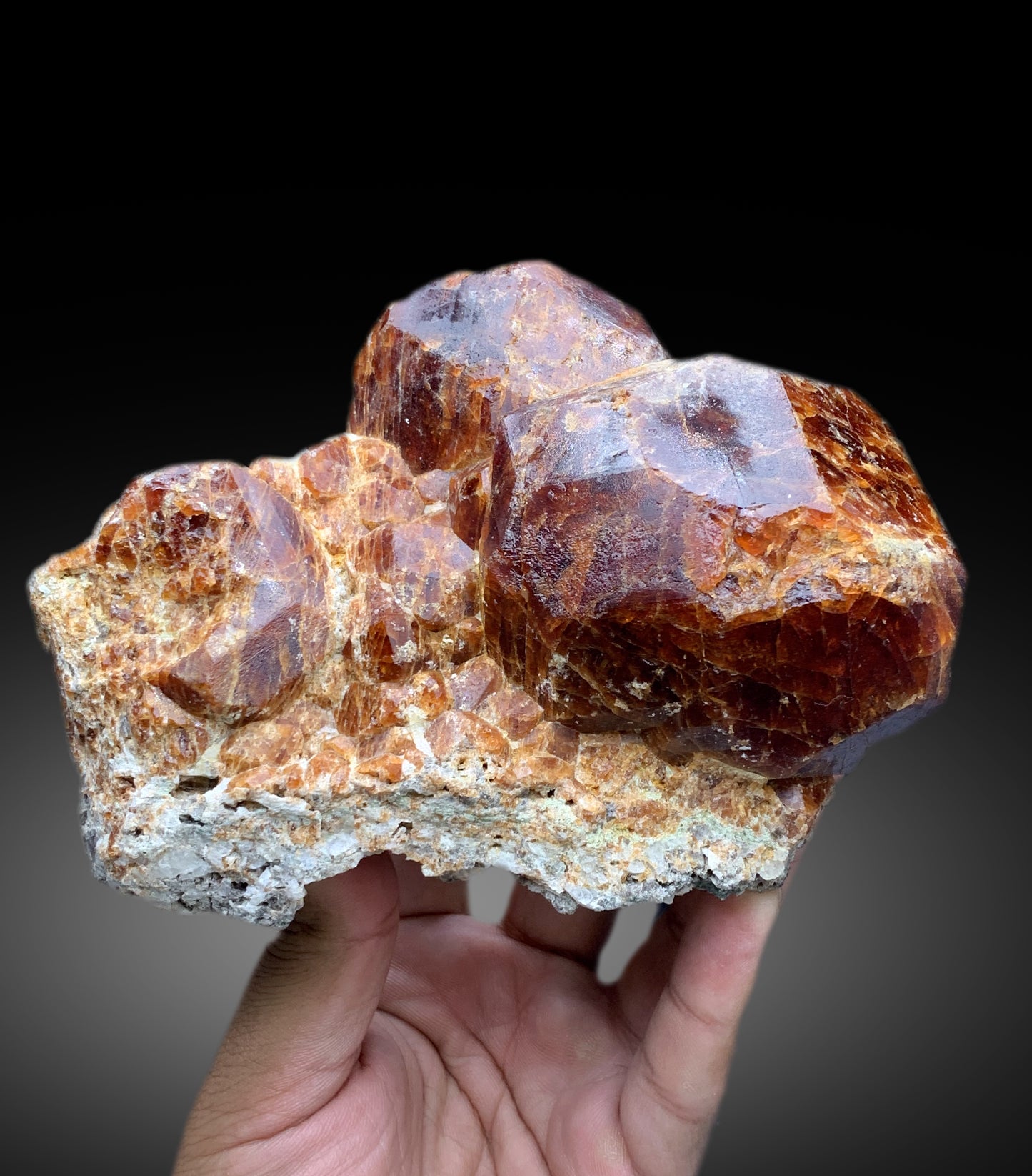 Museum Grade Hessonite Garnet Specimen - 1222 gram