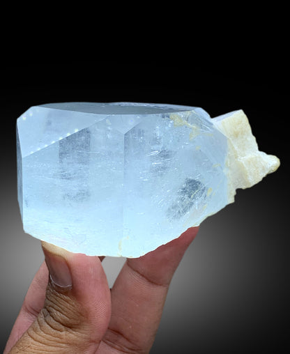 Sky Blue Color Aquamarine with Feldspar from Shigar valley Skardu Pakistan - 240 gram
