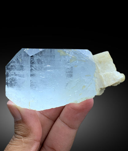Sky Blue Color Aquamarine with Feldspar from Shigar valley Skardu Pakistan - 240 gram