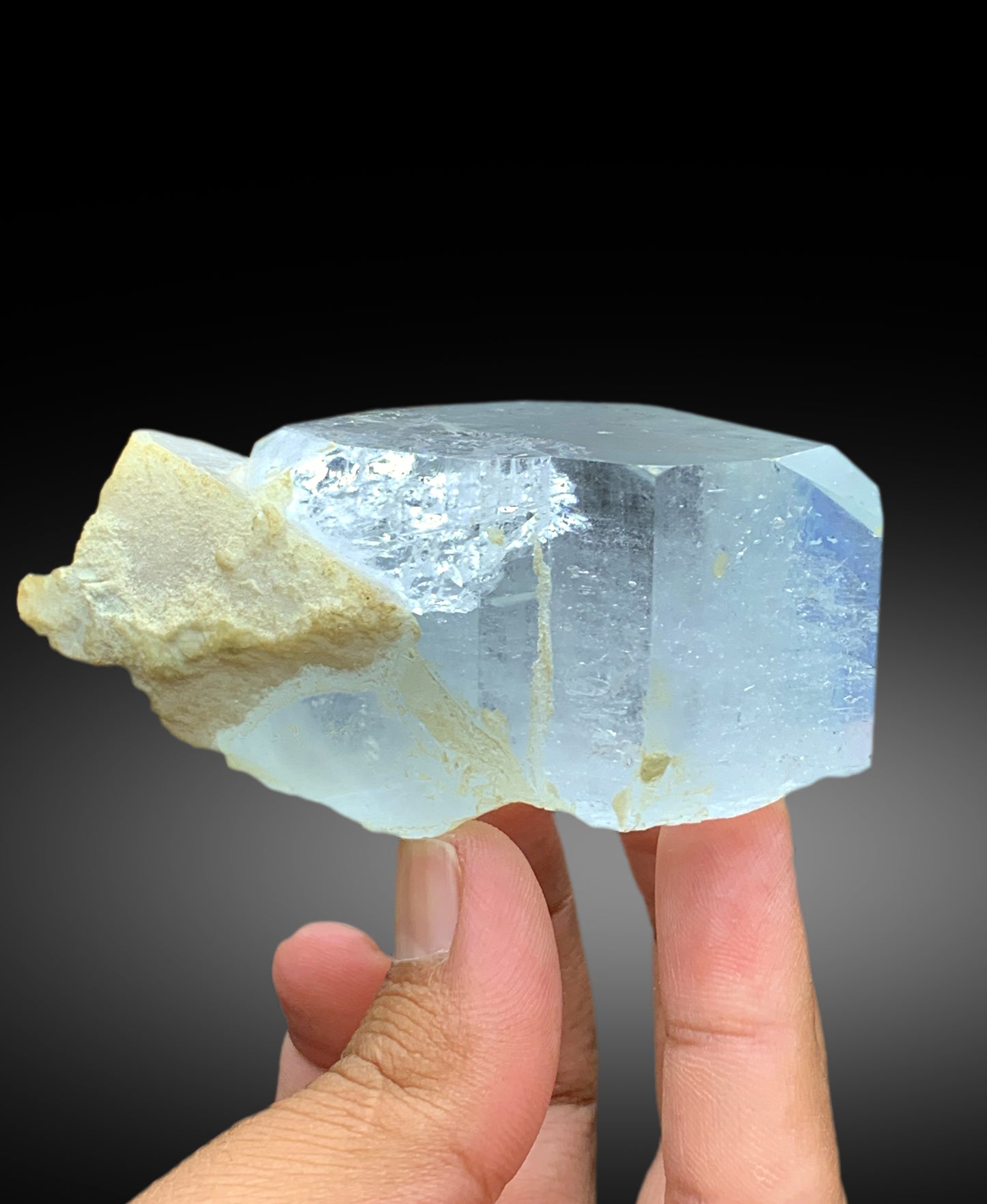 Sky Blue Color Aquamarine with Feldspar from Shigar valley Skardu Pakistan - 240 gram
