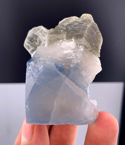 Indicolite Blue Quartz Crystal With Mica From Afghanistan - 113 Grams