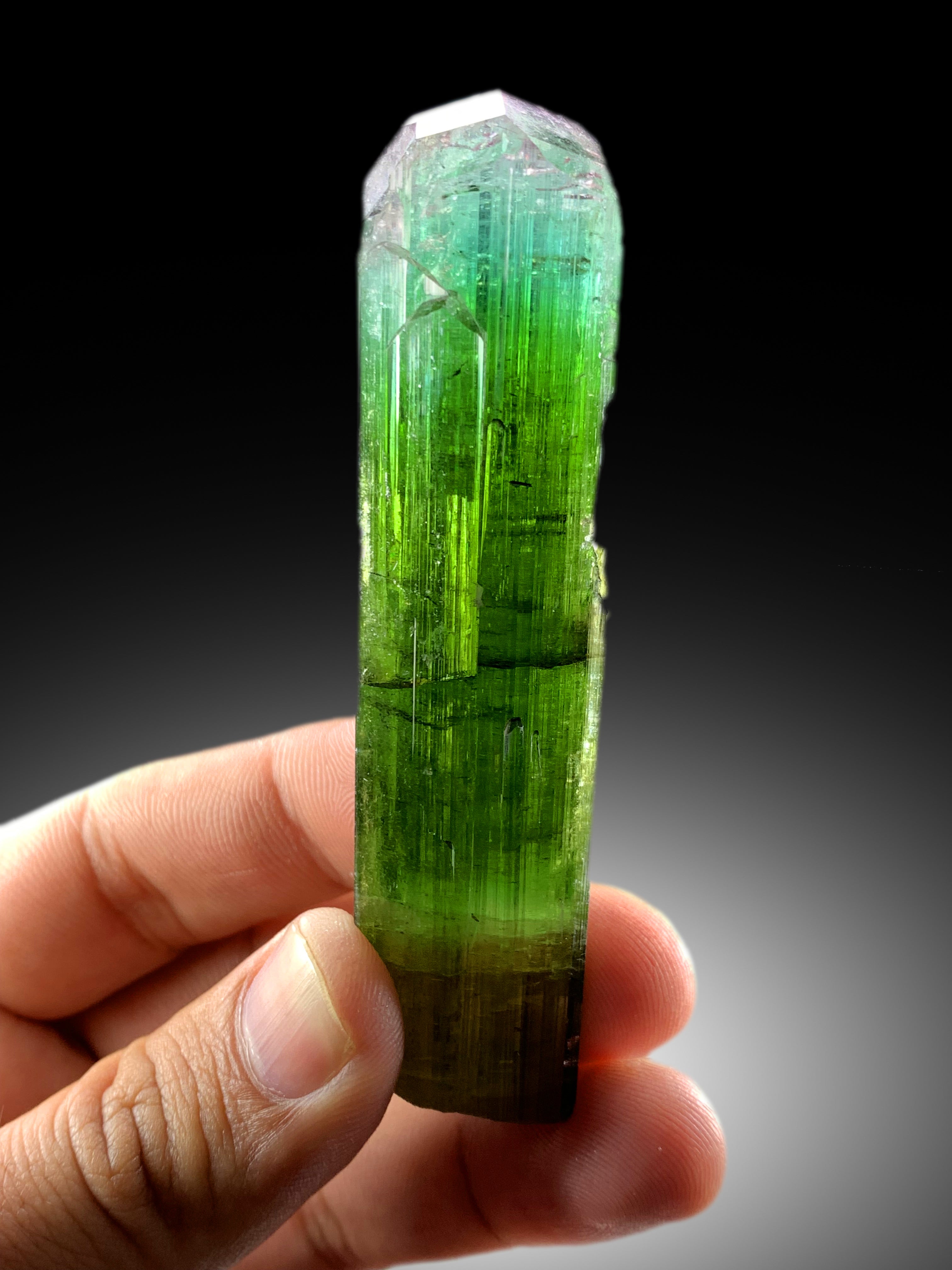 Exquisite Tricolor Tourmaline Crystal, Rainbow Tourmaline, Paproke Tourmaline, Crystal Specimen, Tourmaline Gemstone - 71 gram