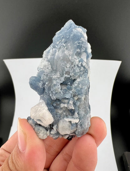 Indicolite Blue Quartz Crystal With Schorl Tourmaline From Afghanistan - 60 Grams