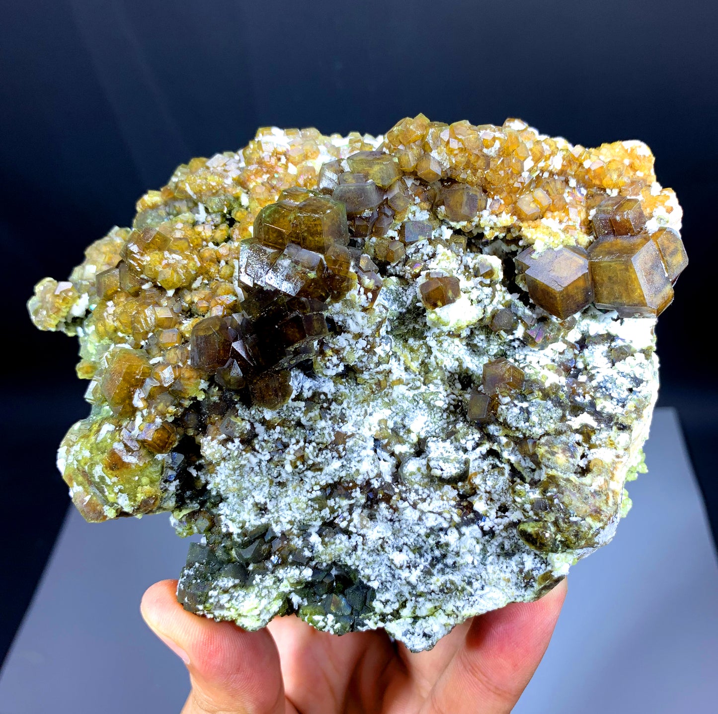 Natural Andradite Garnet Cluster on Matrix from Pakistan - 734 gram