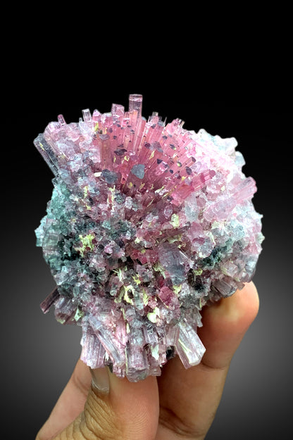 Cotton Candy Tourmaline Bunch, Tourmaline Cluster, Bicolor Tourmaline, Crystals Cluster, Afghan Tourmaline - 181 gram