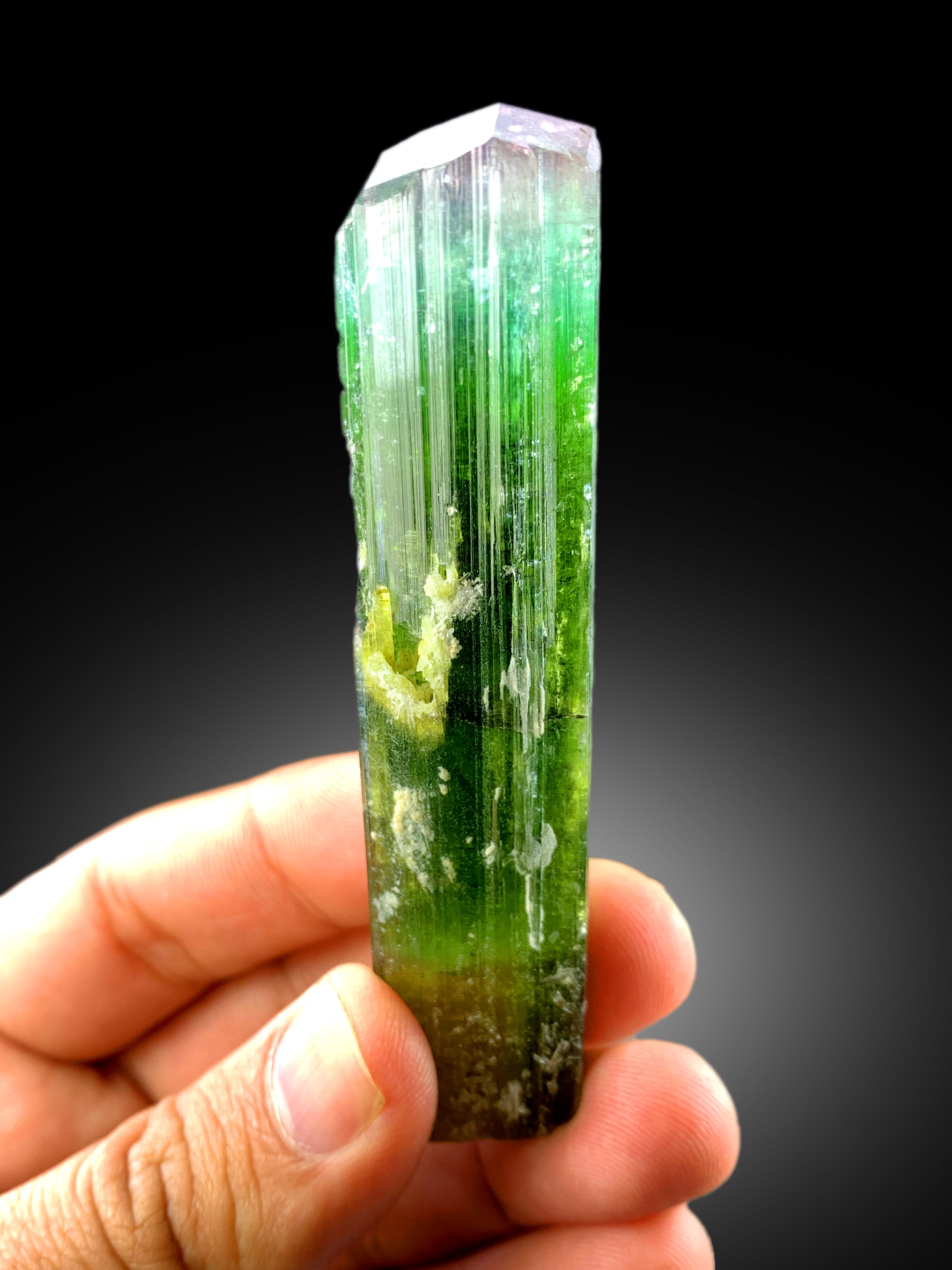 Exquisite Tricolor Tourmaline Crystal, Rainbow Tourmaline, Paproke Tourmaline, Crystal Specimen, Tourmaline Gemstone - 71 gram