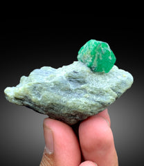 Lush Green Color Emerald Crystal on Matrix from Swat Pakistan - 73 gram