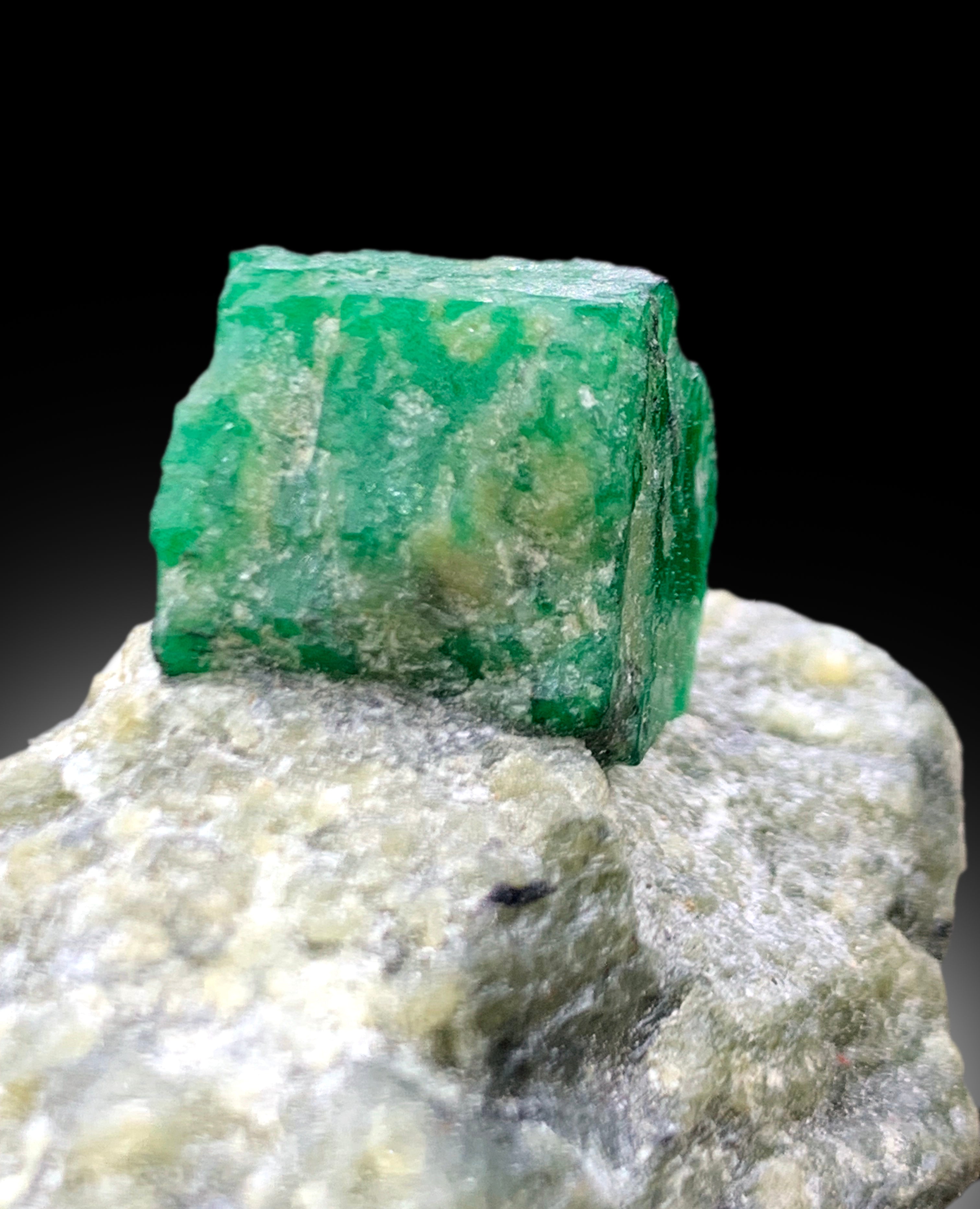 Lush Green Color Emerald Crystal on Matrix from Swat Pakistan - 73 gram