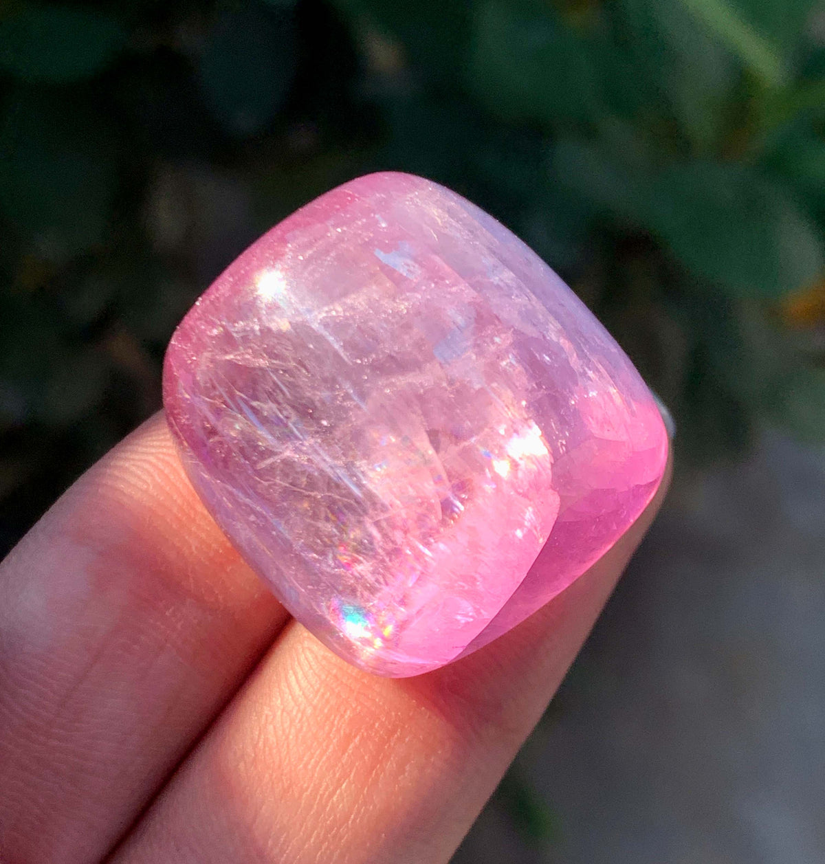 Polished Fuchsia Pink Kunzite From Afghanistan - 26 Grams