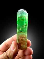 Natural Terminated Bicolor Tourmaline Crystal, Raw Mineral, Crystal Specimen, Tourmaline from Paprok Afghanistan - 55 gram