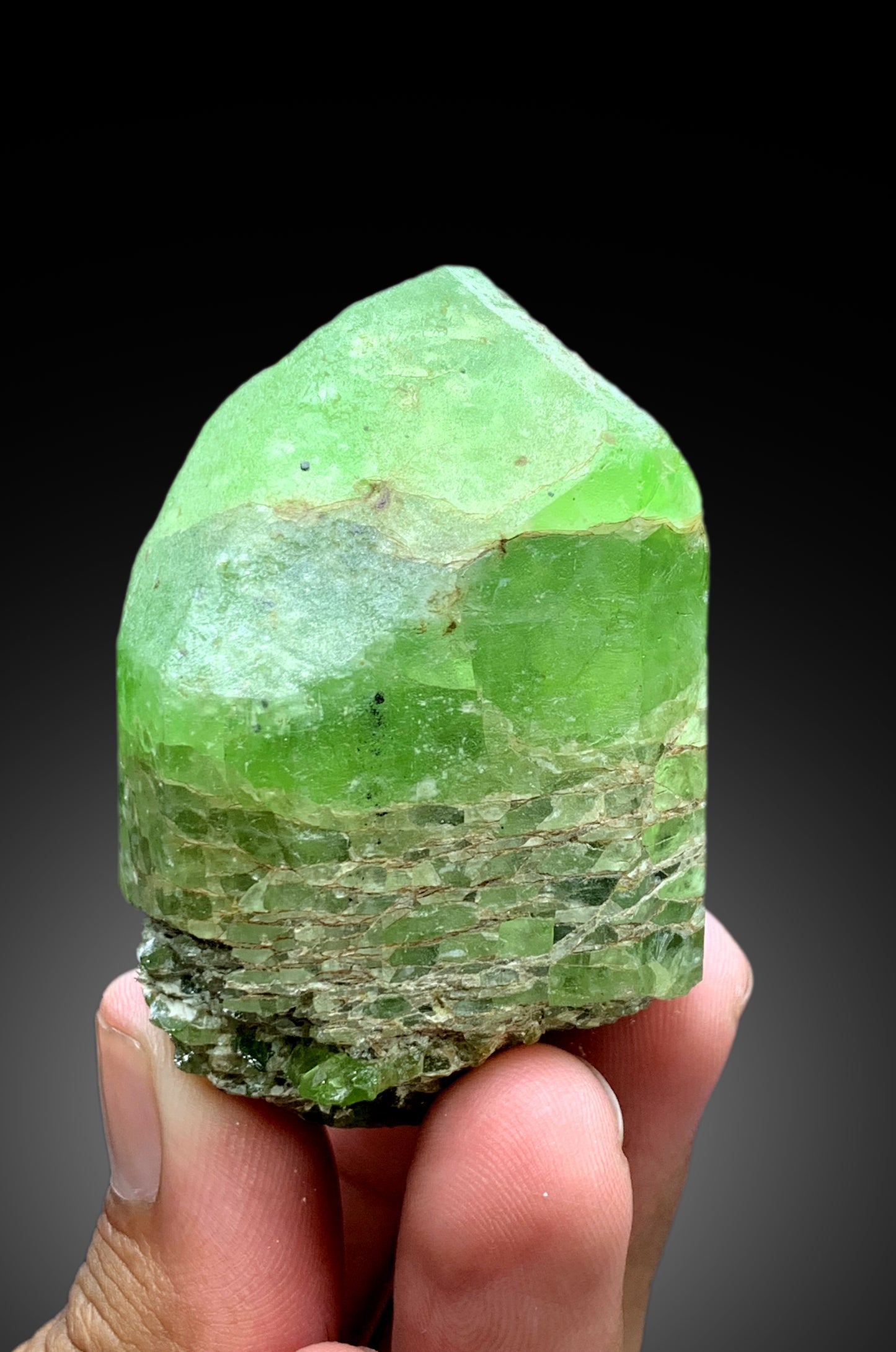 Lush Green Peridot Crystal from Supat valley Pakistan - 170 gram