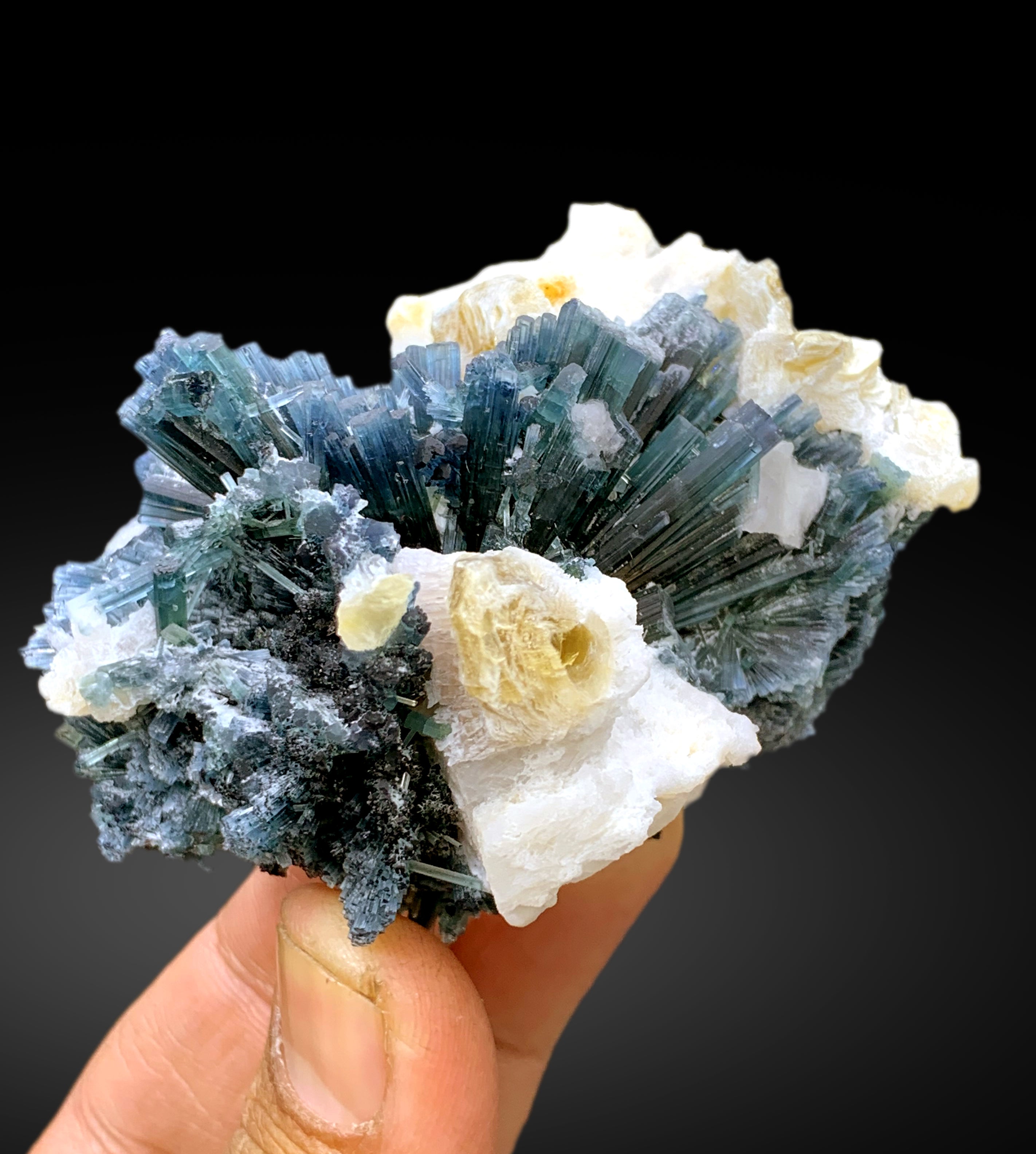 Exceptional Indicolite Blue Tourmaline Cluster from Afghanistan - 145 gram