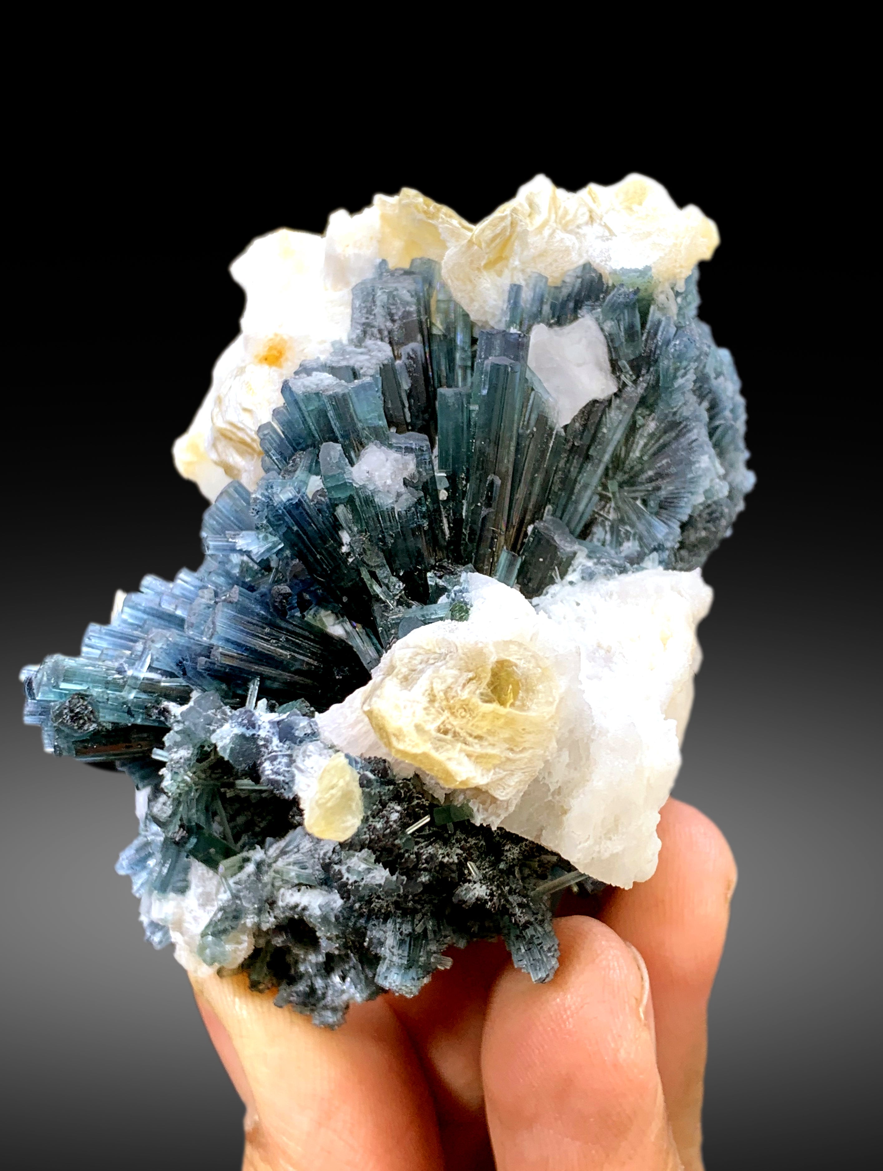 Exceptional Indicolite Blue Tourmaline Cluster from Afghanistan - 145 gram