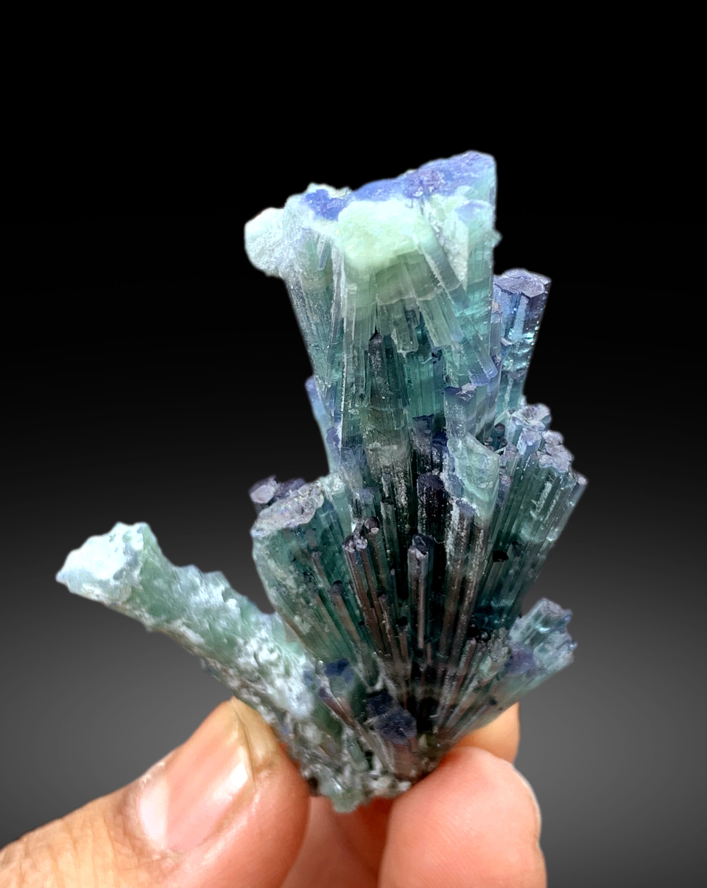 Natural Indicolite Blue Tourmaline Cluster from Afghanistan - 38 gram