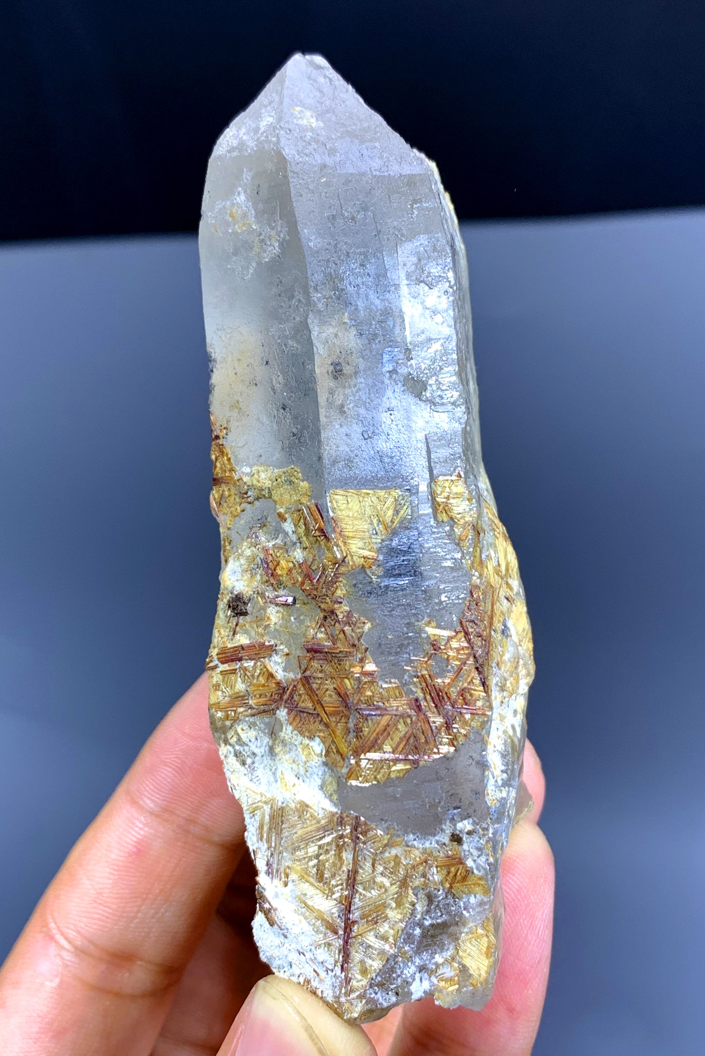 Rare Sagenite Rutile on Quartz from Skardu Pakistan - 152 gram