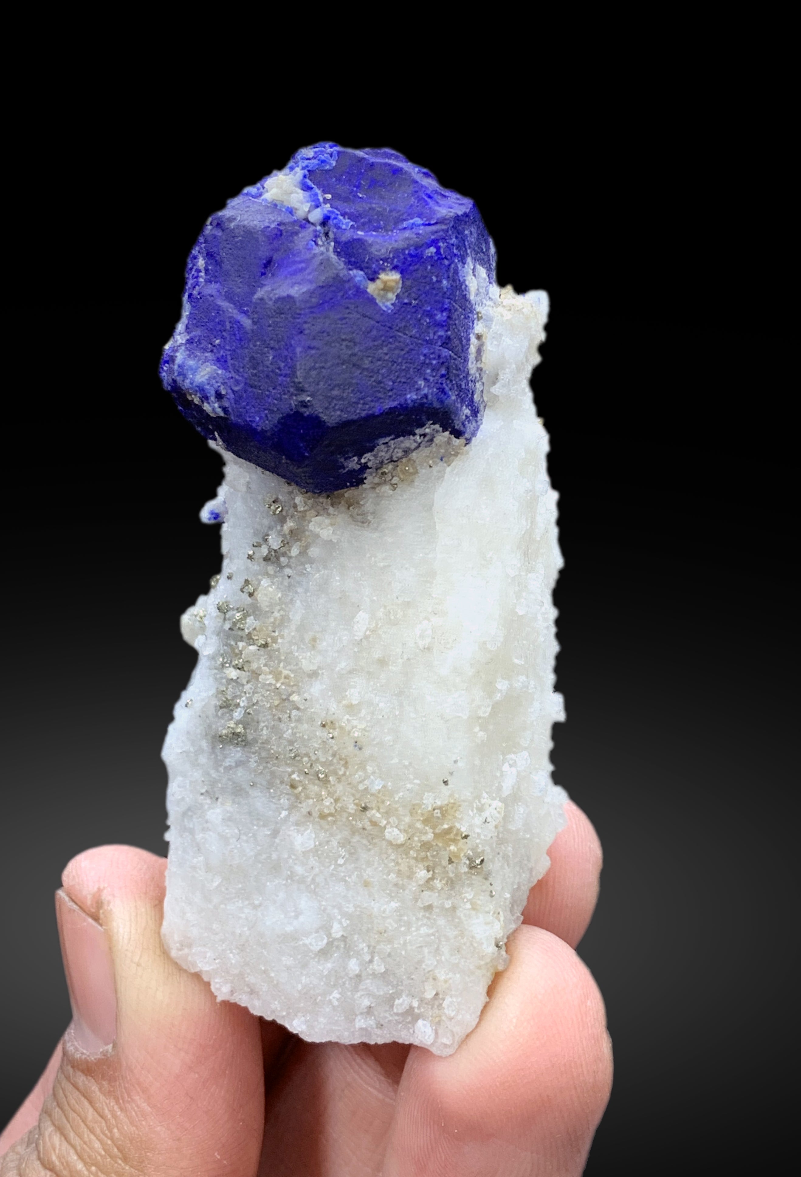 Ink Blue Lapis Lazuli on Matrix from Badakhshan Afghanistan - 78 grams