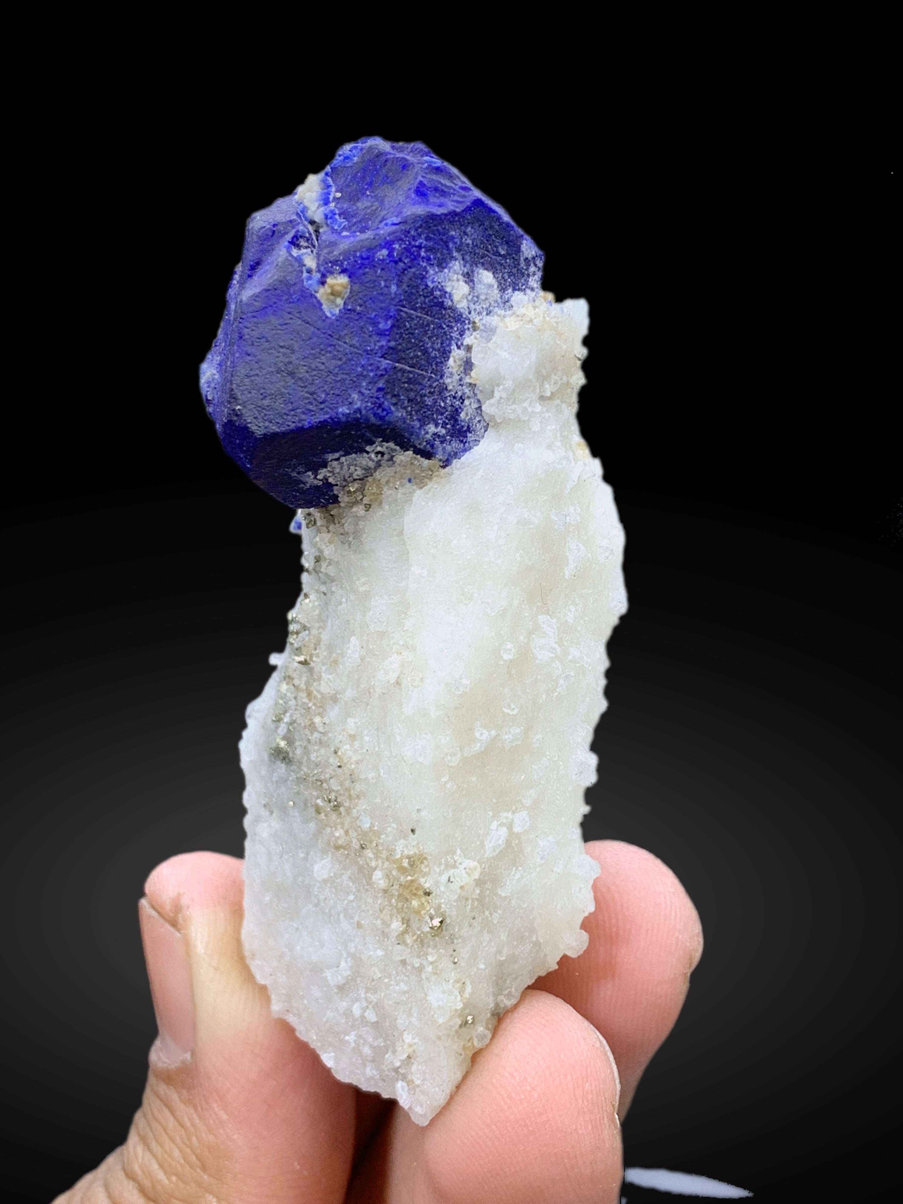 Ink Blue Lapis Lazuli on Matrix from Badakhshan Afghanistan - 78 grams