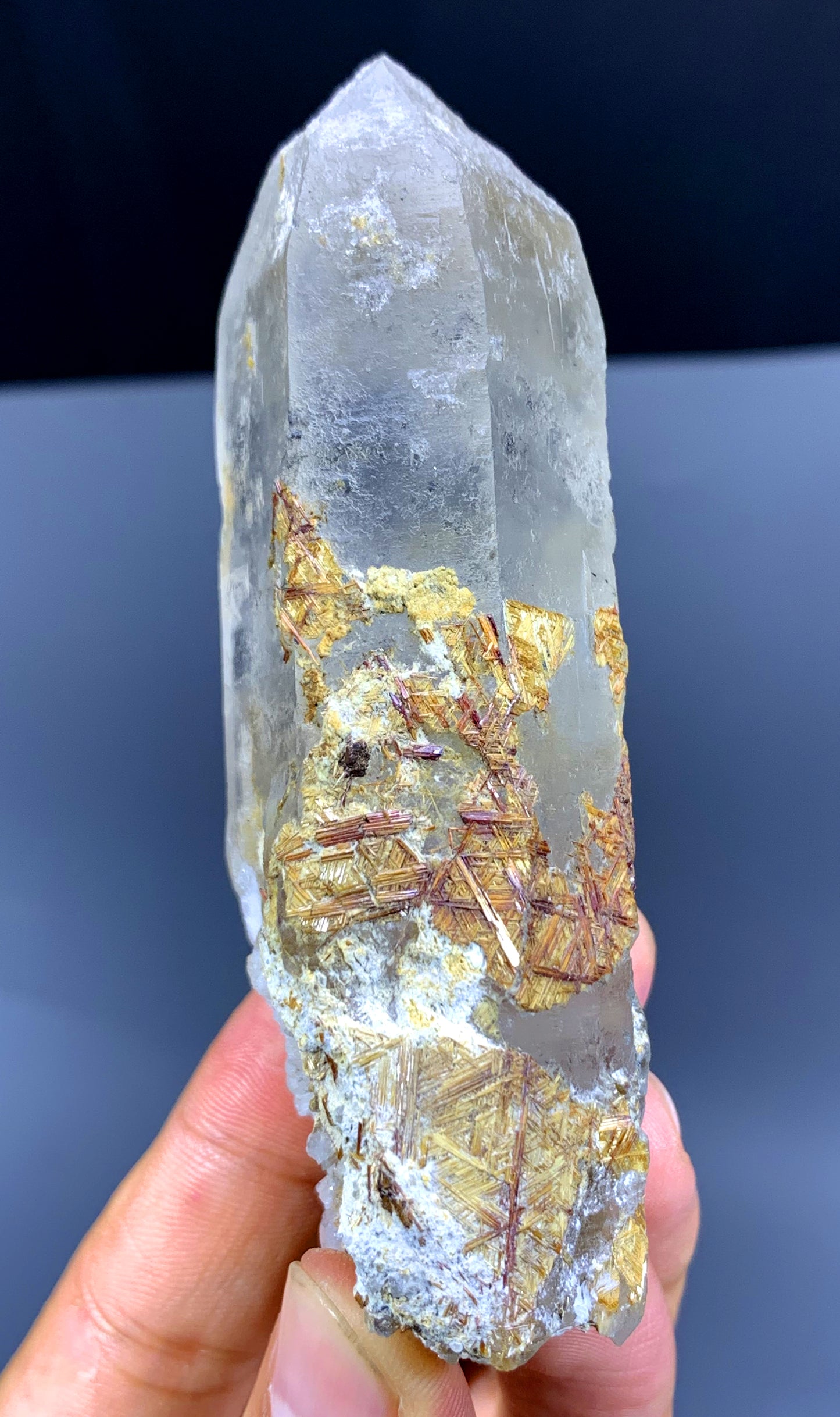 Rare Sagenite Rutile on Quartz from Skardu Pakistan - 152 gram