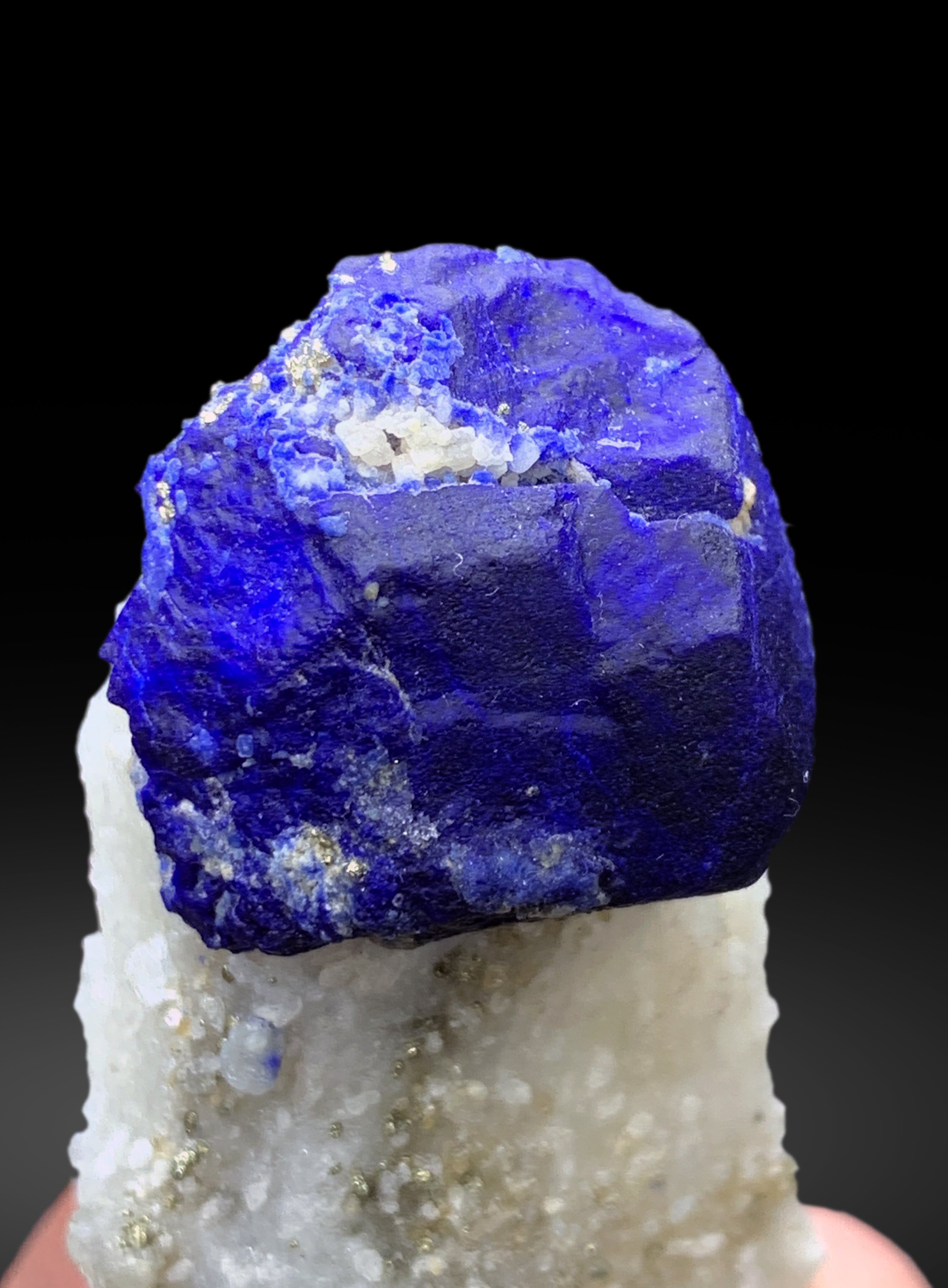 Ink Blue Lapis Lazuli on Matrix from Badakhshan Afghanistan - 78 grams