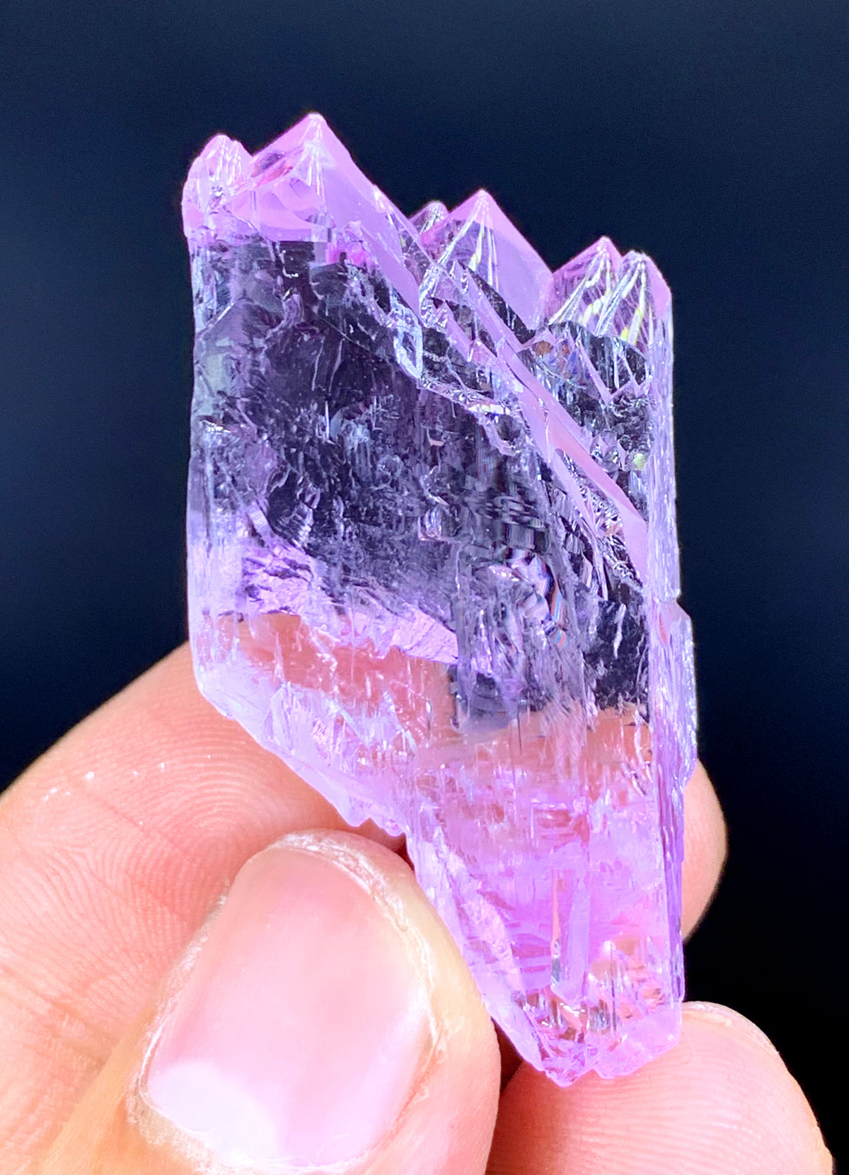 Etched Pink Color Kunzite Crystal, Kunzite Specimen, Fine Mineral - 20 gram