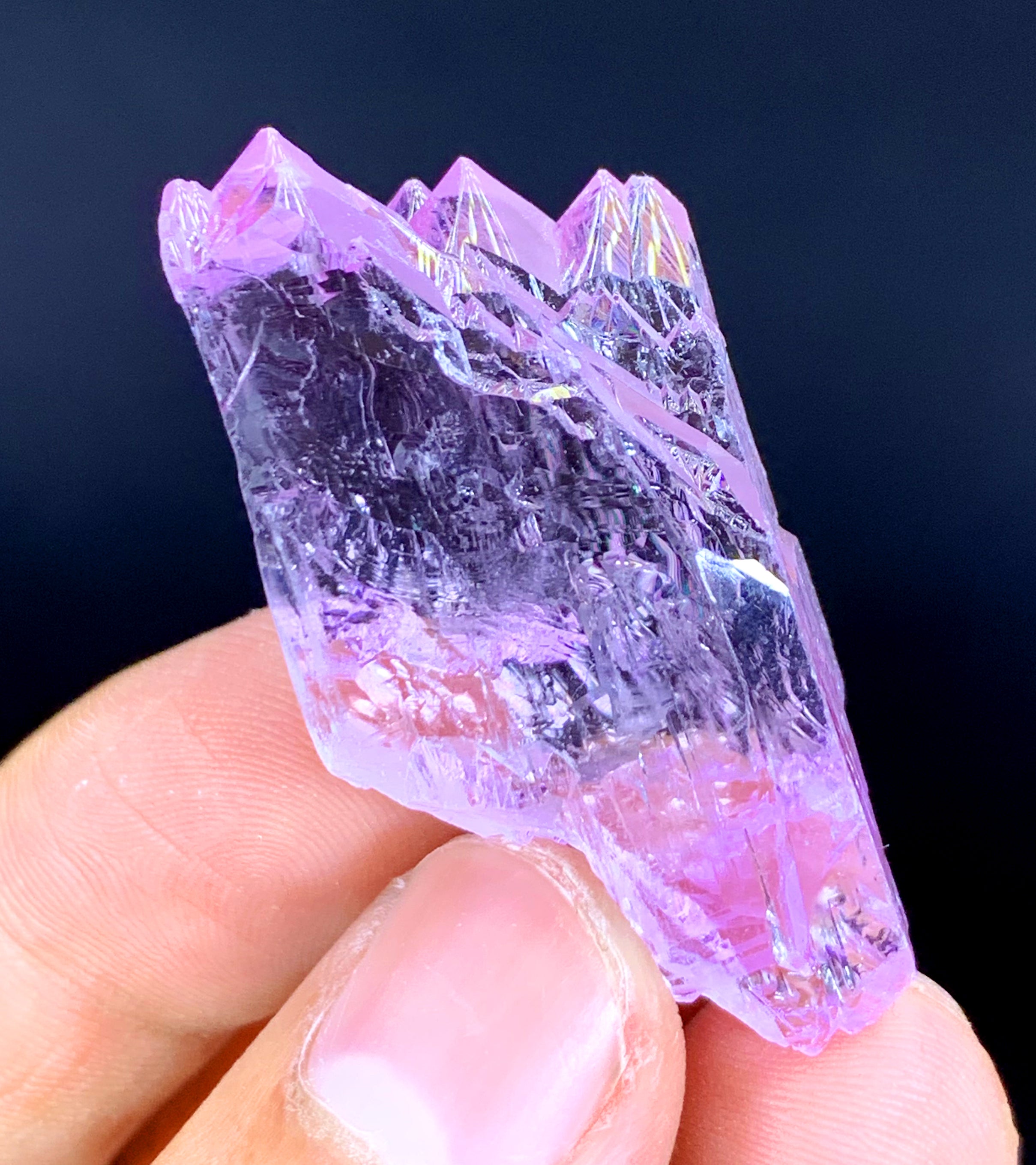 Etched Pink Color Kunzite Crystal, Kunzite Specimen, Fine Mineral - 20 gram