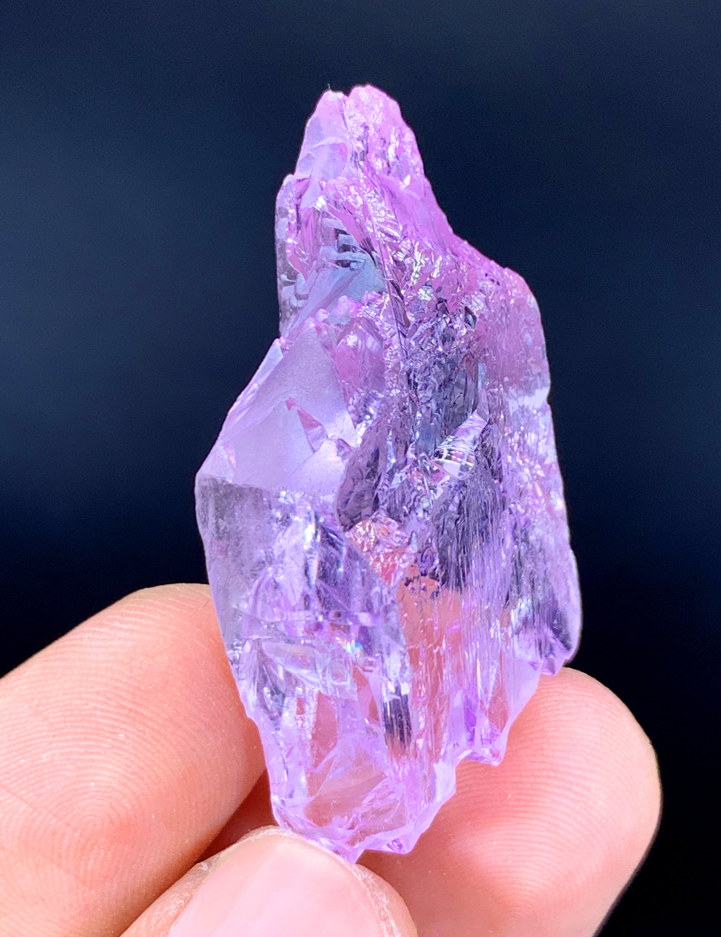 Etched Pink Color Kunzite Crystal, Kunzite Specimen, Fine Mineral - 20 gram