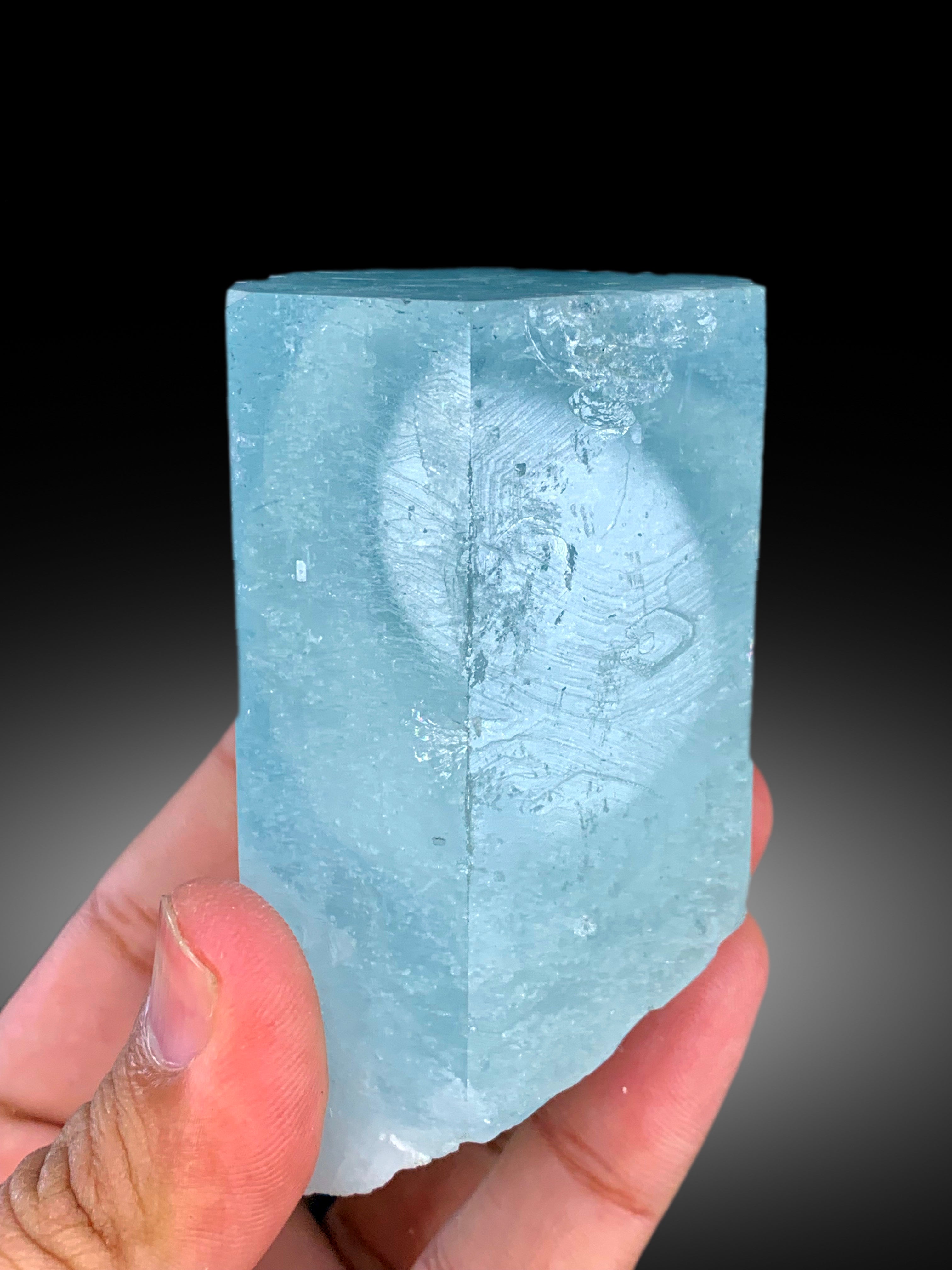 Natural Sky Blue Color Aquamarine Crystal, Raw Mineral, Shigar Aquamarine, Crystal Specimen, Aquamarine Specimen - 135 gram