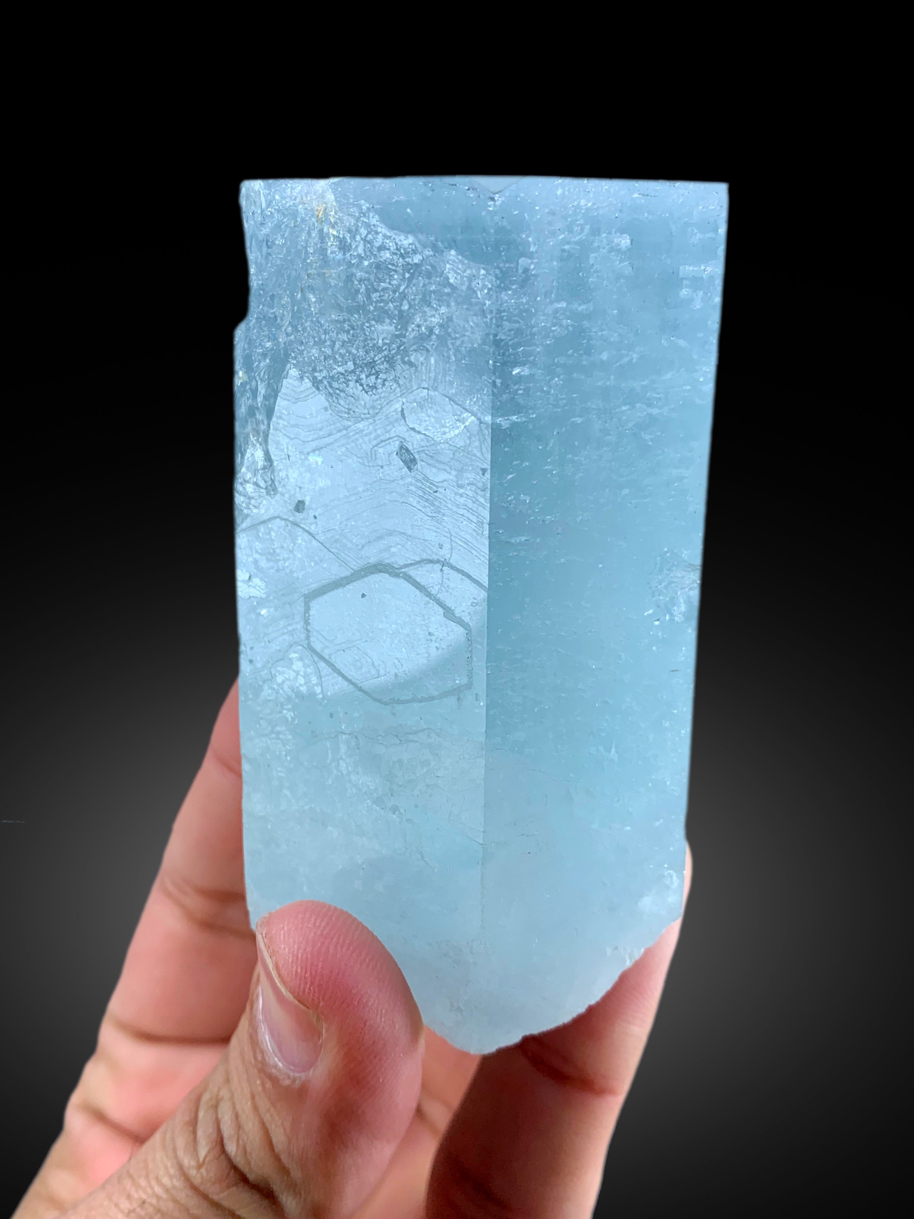 Natural Sky Blue Color Aquamarine Crystal, Raw Mineral, Shigar Aquamarine, Crystal Specimen, Aquamarine Specimen - 135 gram