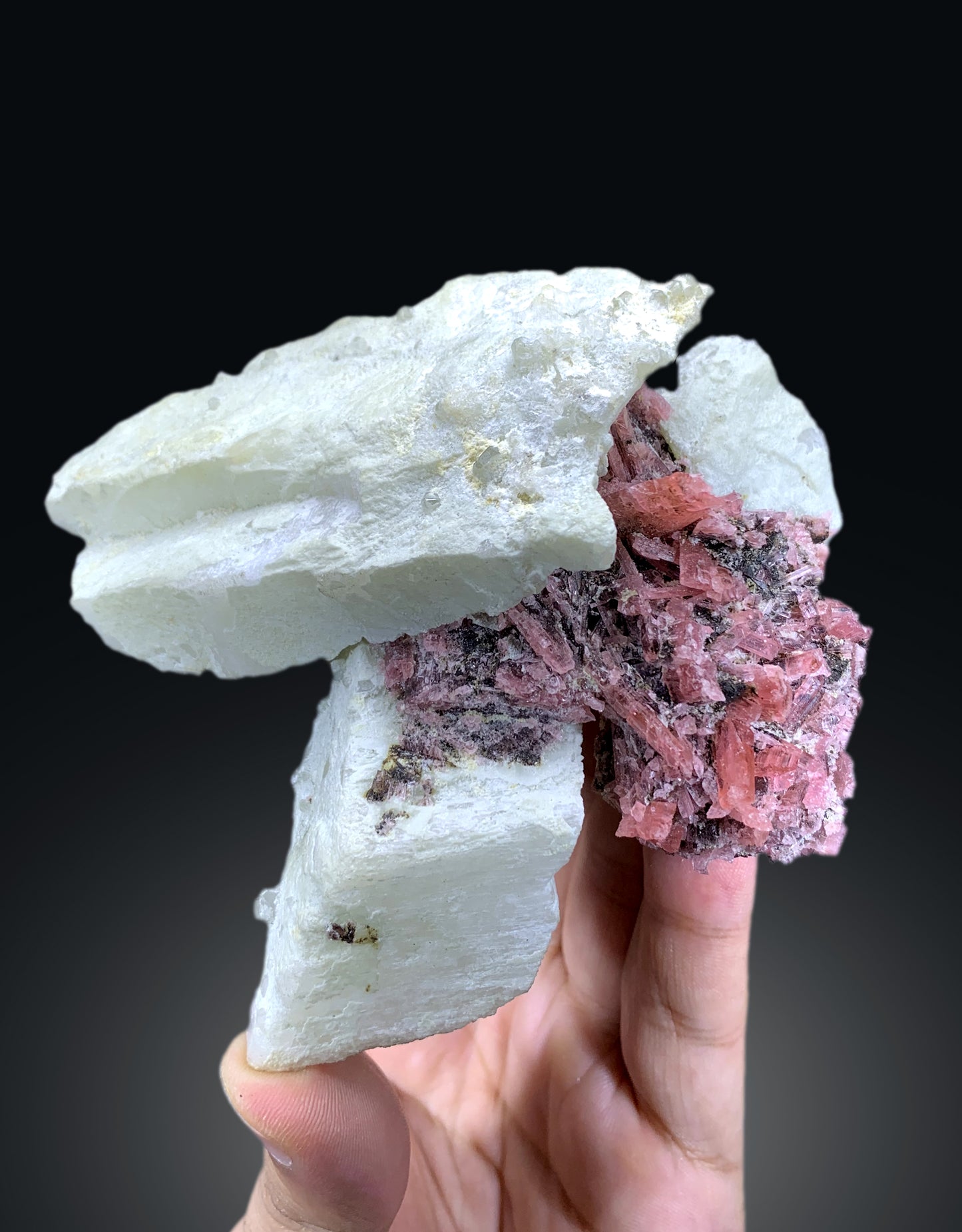 Rare Pink Vayrynenite on Feldspar from Skardu Pakistan - 260 gram