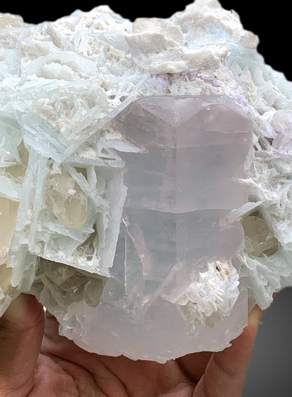 Huge Size AquaMorganite with Smoky Quartz and Cleavelandite Albite, AquaMorganite Specimen - 1542 gram
