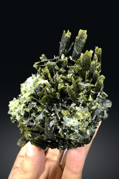 Natural Green Epidote Cluster from Pakistan - 318 gram