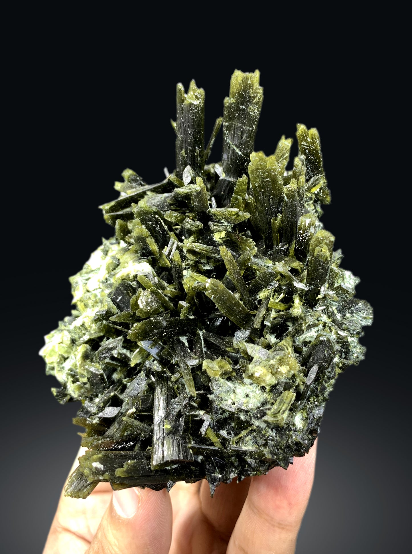 Natural Green Epidote Cluster from Pakistan - 318 gram
