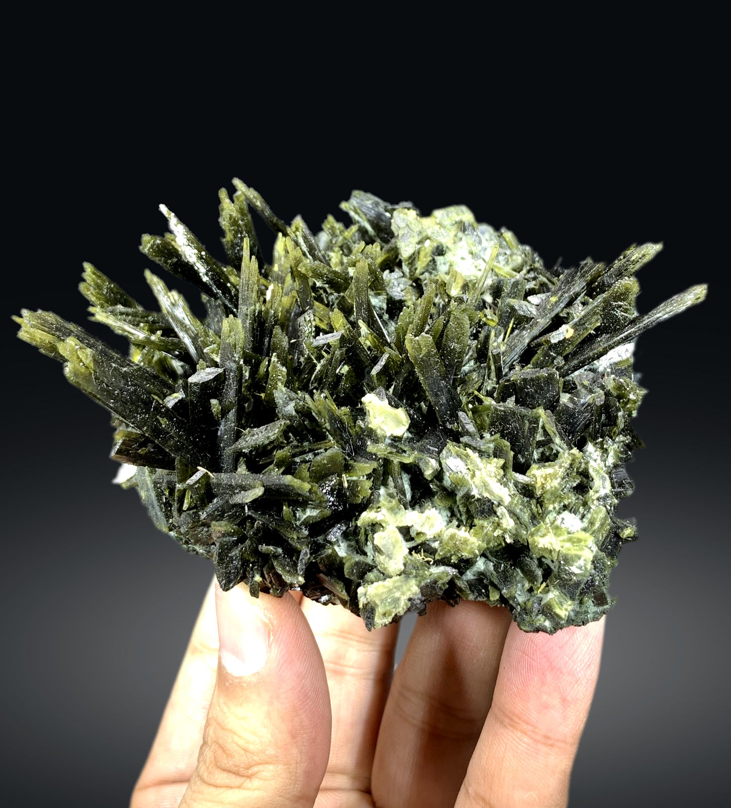 Natural Green Epidote Cluster from Pakistan - 318 gram