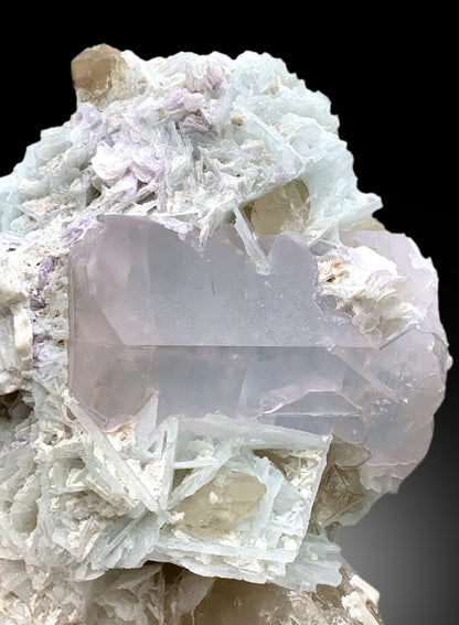 Huge Size AquaMorganite with Smoky Quartz and Cleavelandite Albite, AquaMorganite Specimen - 1542 gram