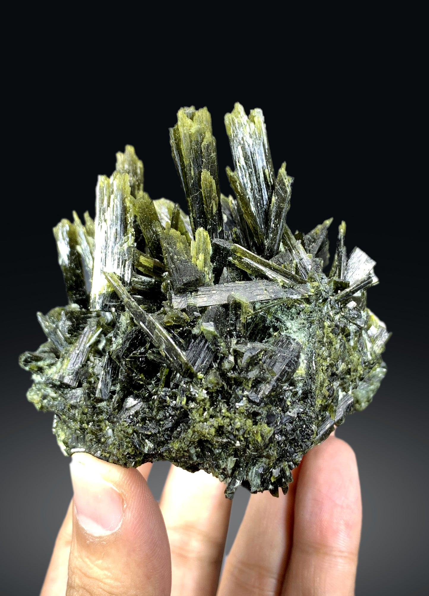 Natural Green Epidote Cluster from Pakistan - 318 gram