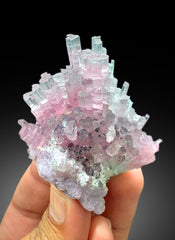 Cotton Candy Tourmaline Bunch, Tourmaline Cluster, Bicolor Tourmaline, Crystals Cluster, Afghan Tourmaline - 102 gram