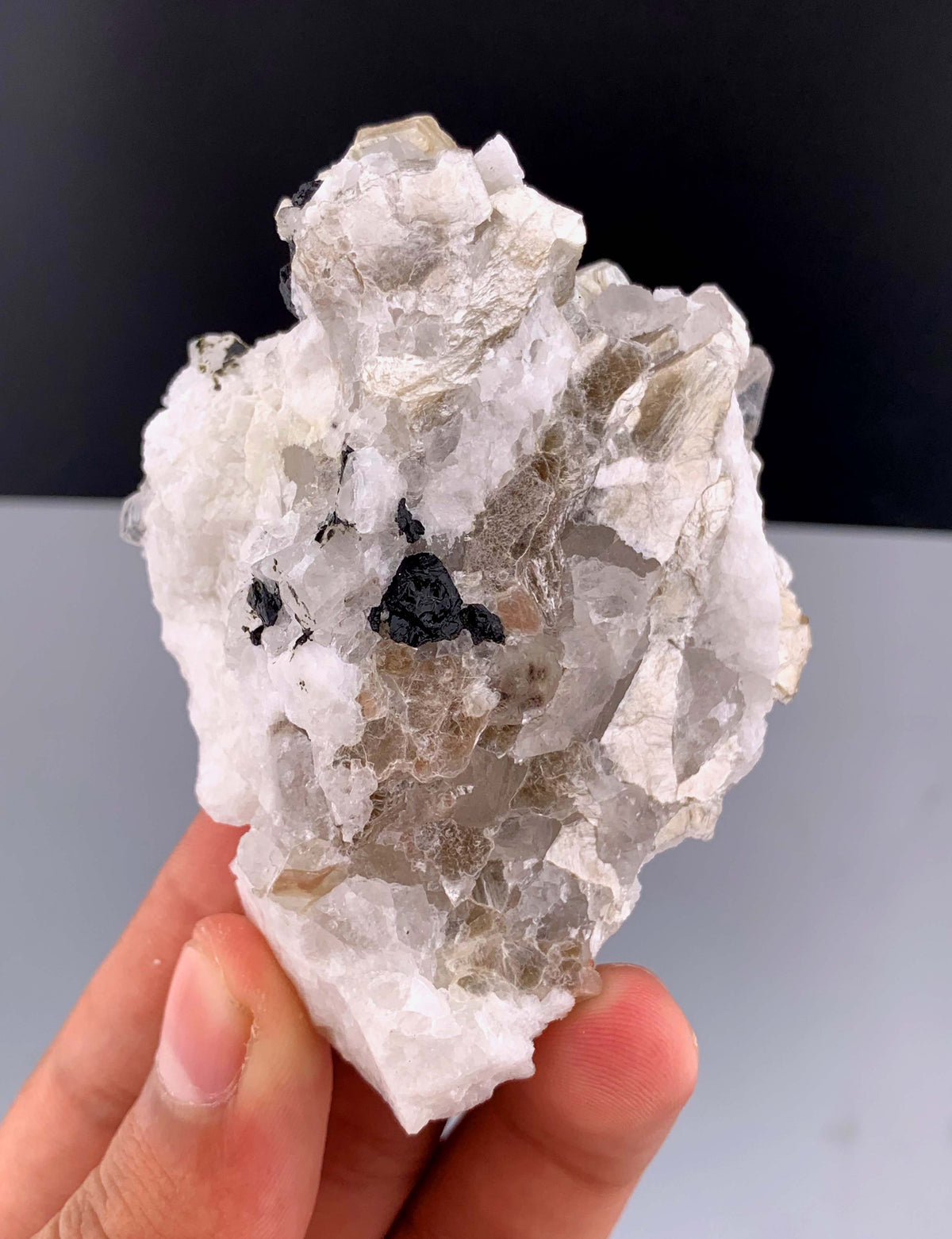 Orange Garnet Crystals With Quartz and Mica On Matrix From Pakistan - 124 Grams