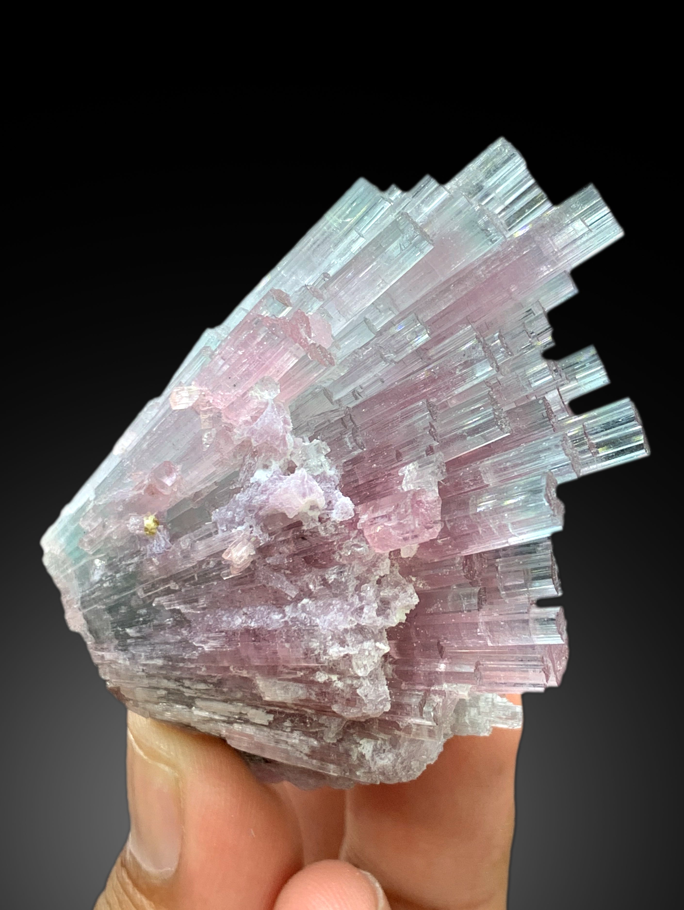 Cotton Candy Tourmaline Bunch, Tourmaline Cluster, Bicolor Tourmaline, Crystals Cluster, Afghan Tourmaline - 102 gram