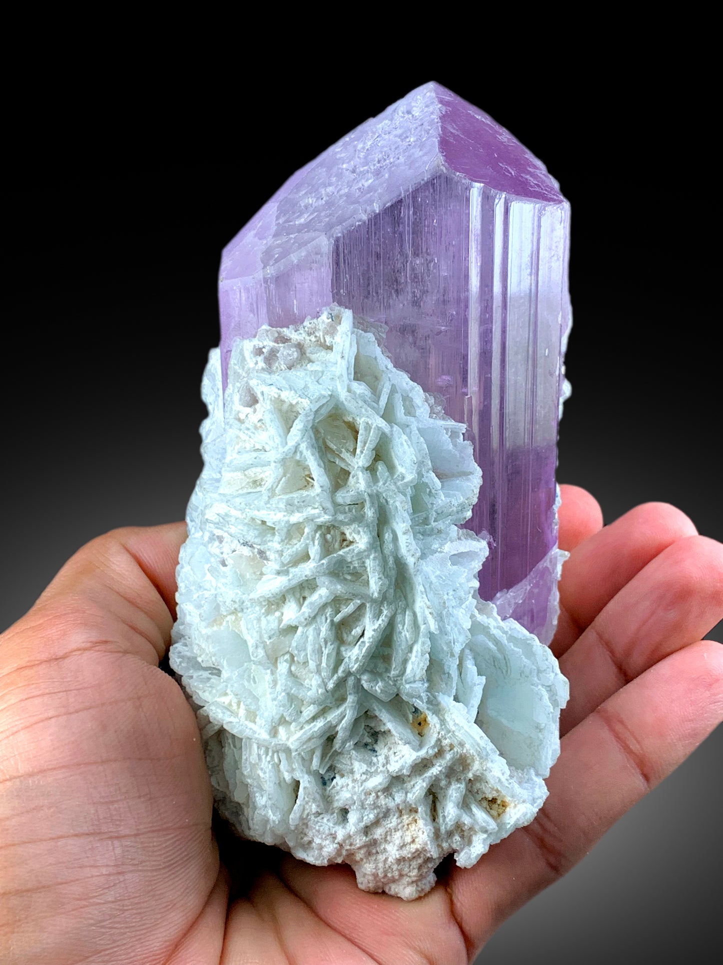Exquisite Natural Pink Kunzite Crystal with Cleavelandite, Kunzite Specimen, Raw Mineral, Kunzite from Afghanistan - 694 gram