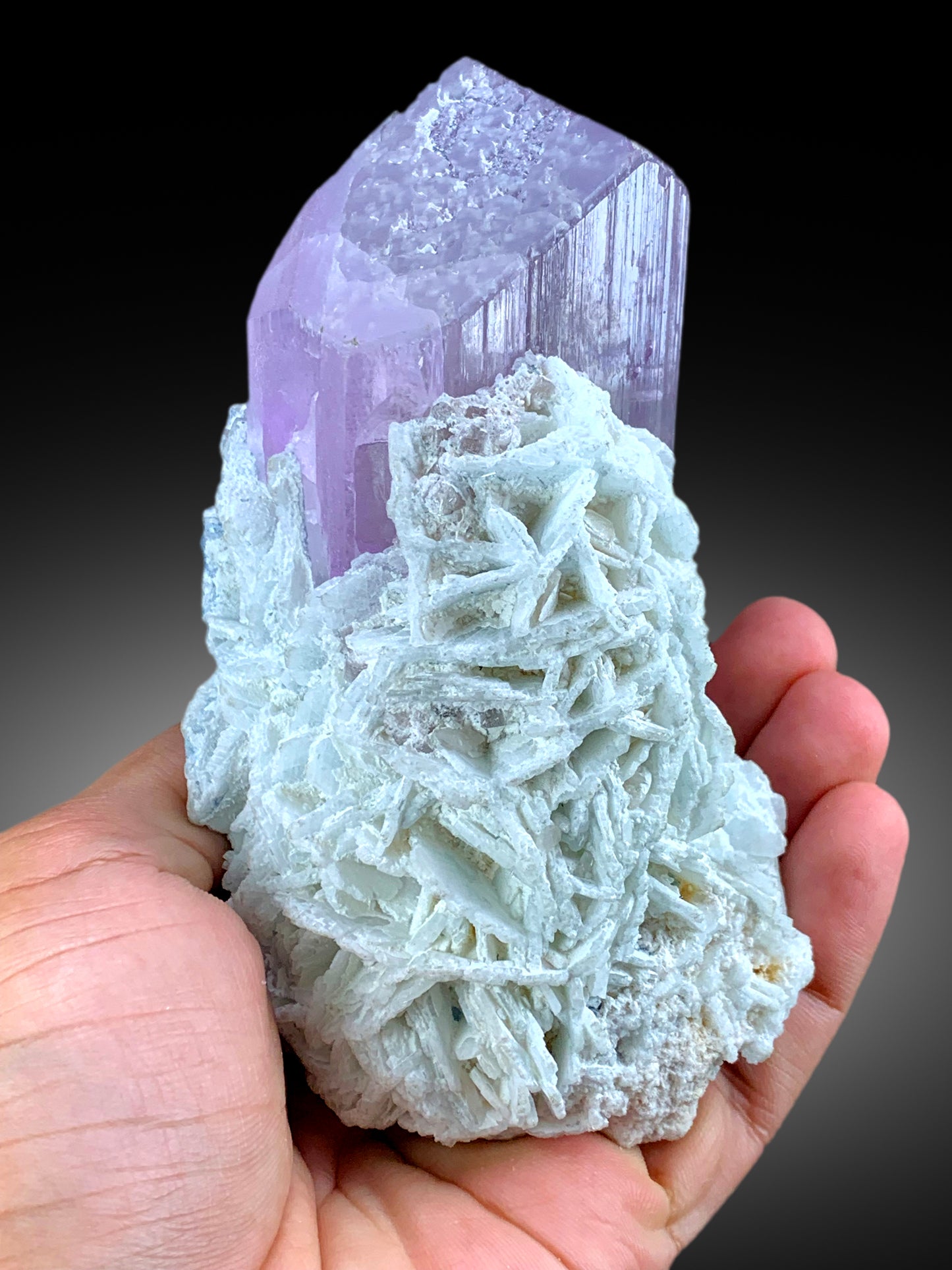 Exquisite Natural Pink Kunzite Crystal with Cleavelandite, Kunzite Specimen, Raw Mineral, Kunzite from Afghanistan - 694 gram