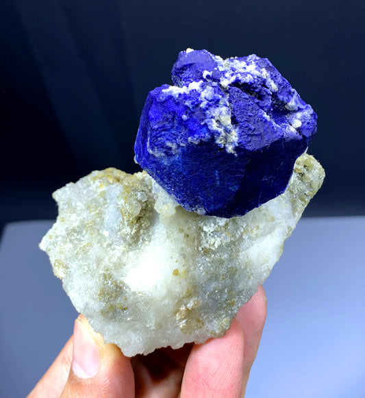 Ink Blue Lapis Lazuli on Matrix from Badakhshan Afghanistan - 232 gram