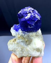 Ink Blue Lapis Lazuli on Matrix from Badakhshan Afghanistan - 232 gram