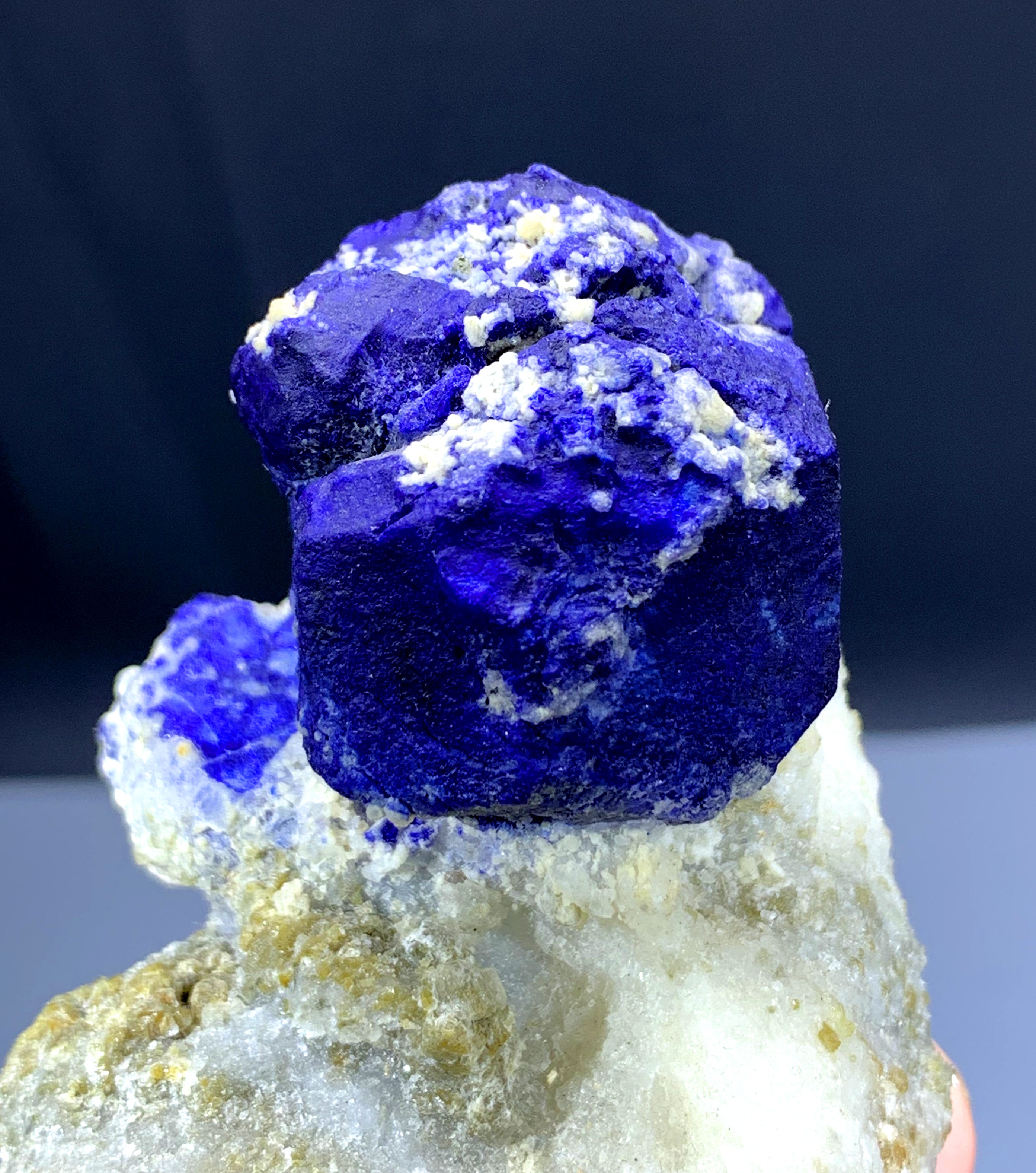 Ink Blue Lapis Lazuli on Matrix from Badakhshan Afghanistan - 232 gram