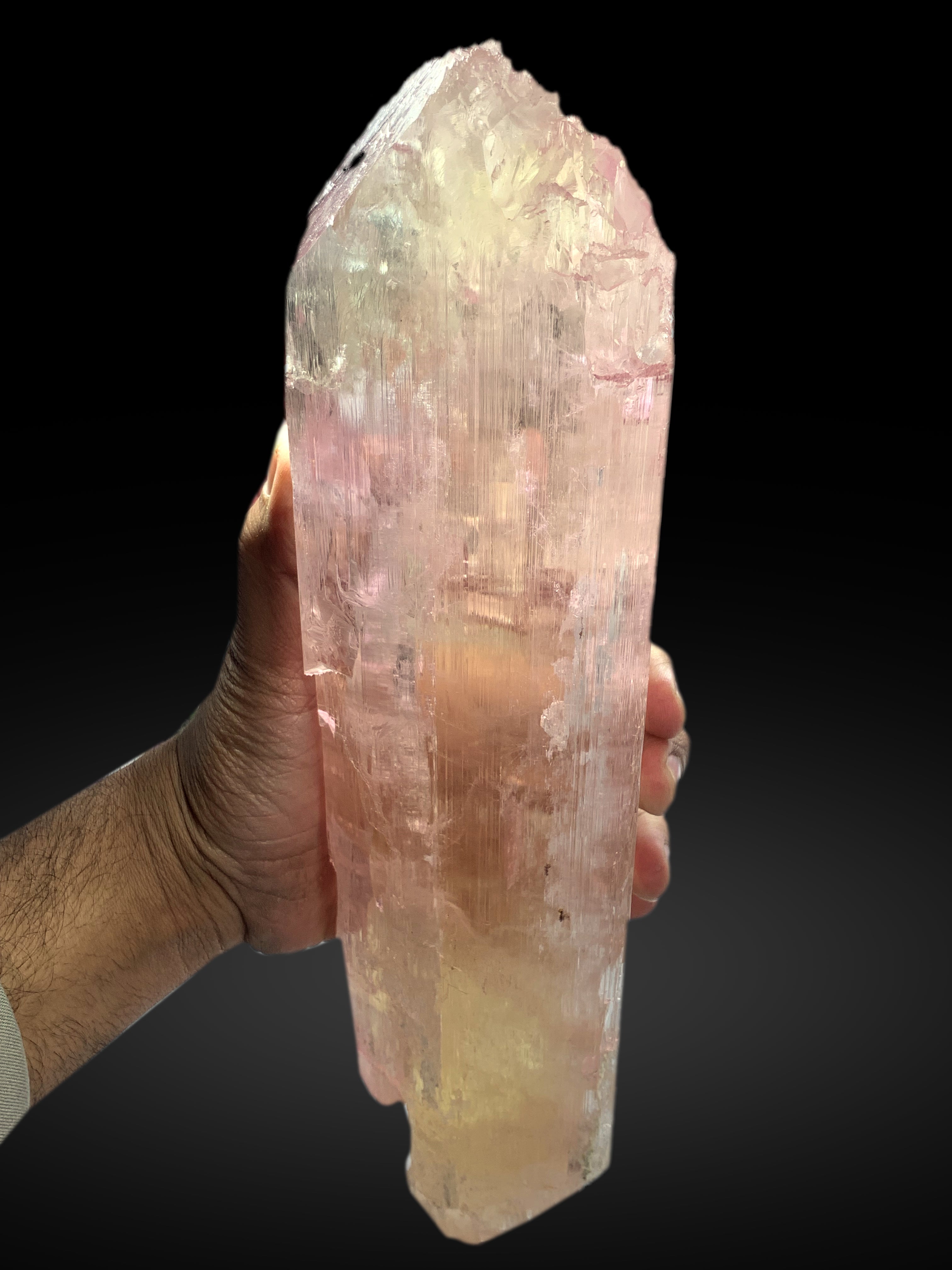 Museum Grade Bicolor Kunzite Crystal from Afghanistan - 4.5 Kg