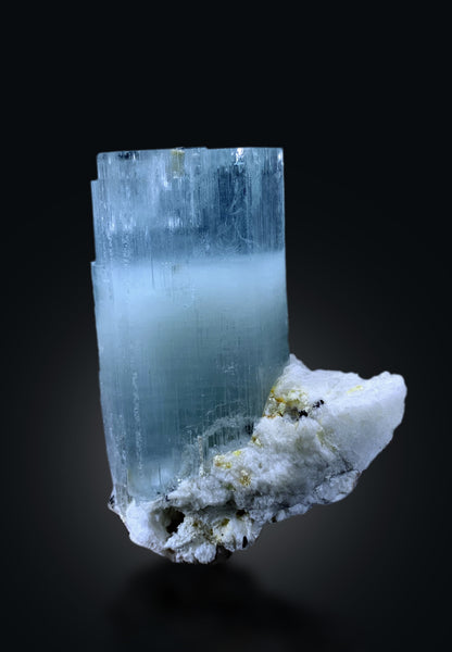 Sky Blue Aquamarine Crystal on Albite from shigar valley Pakistan - 135 gram