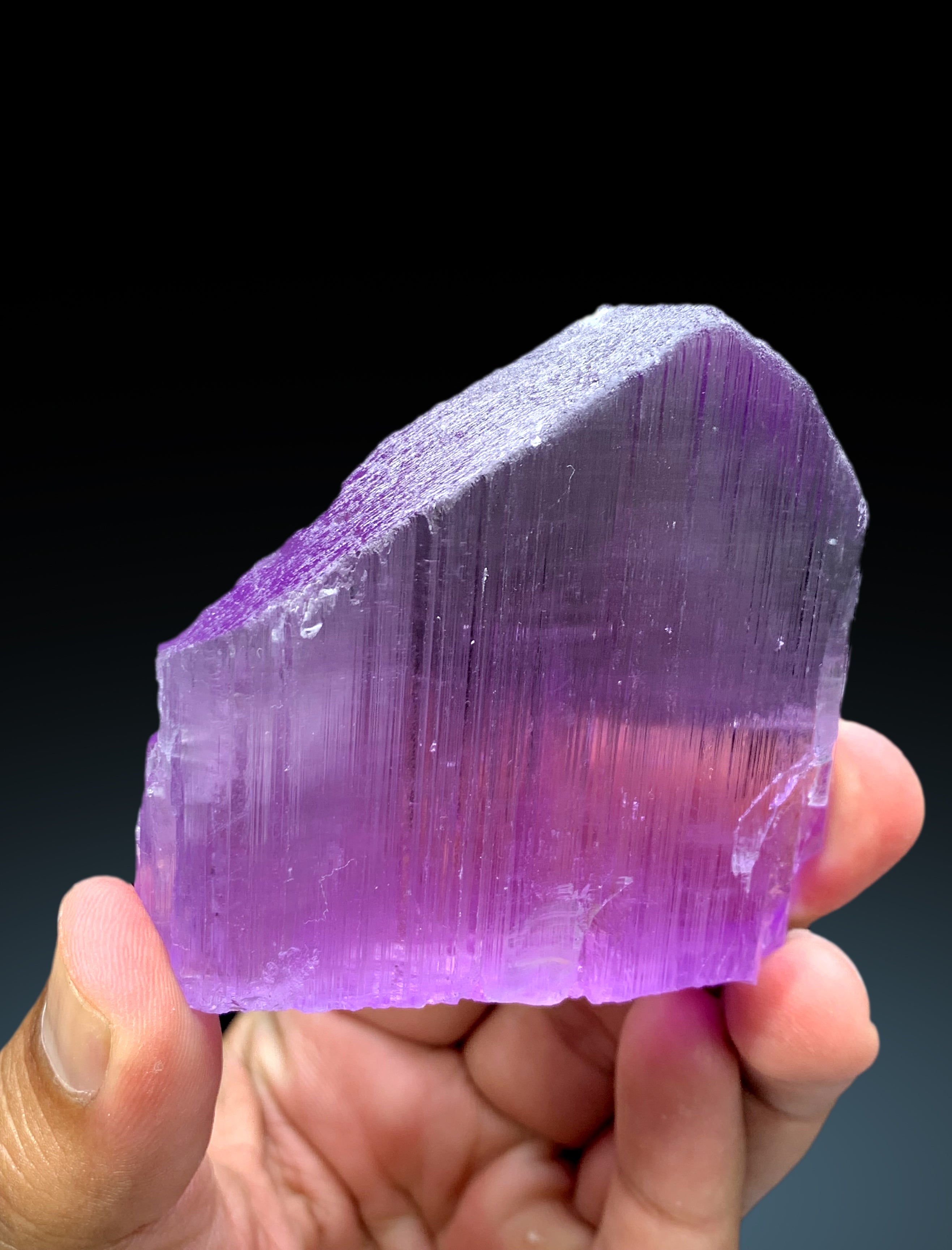 V Shape Terminated Purplish Pink Kunzite Crystal from Nuristan Afghanistan - 279 gram