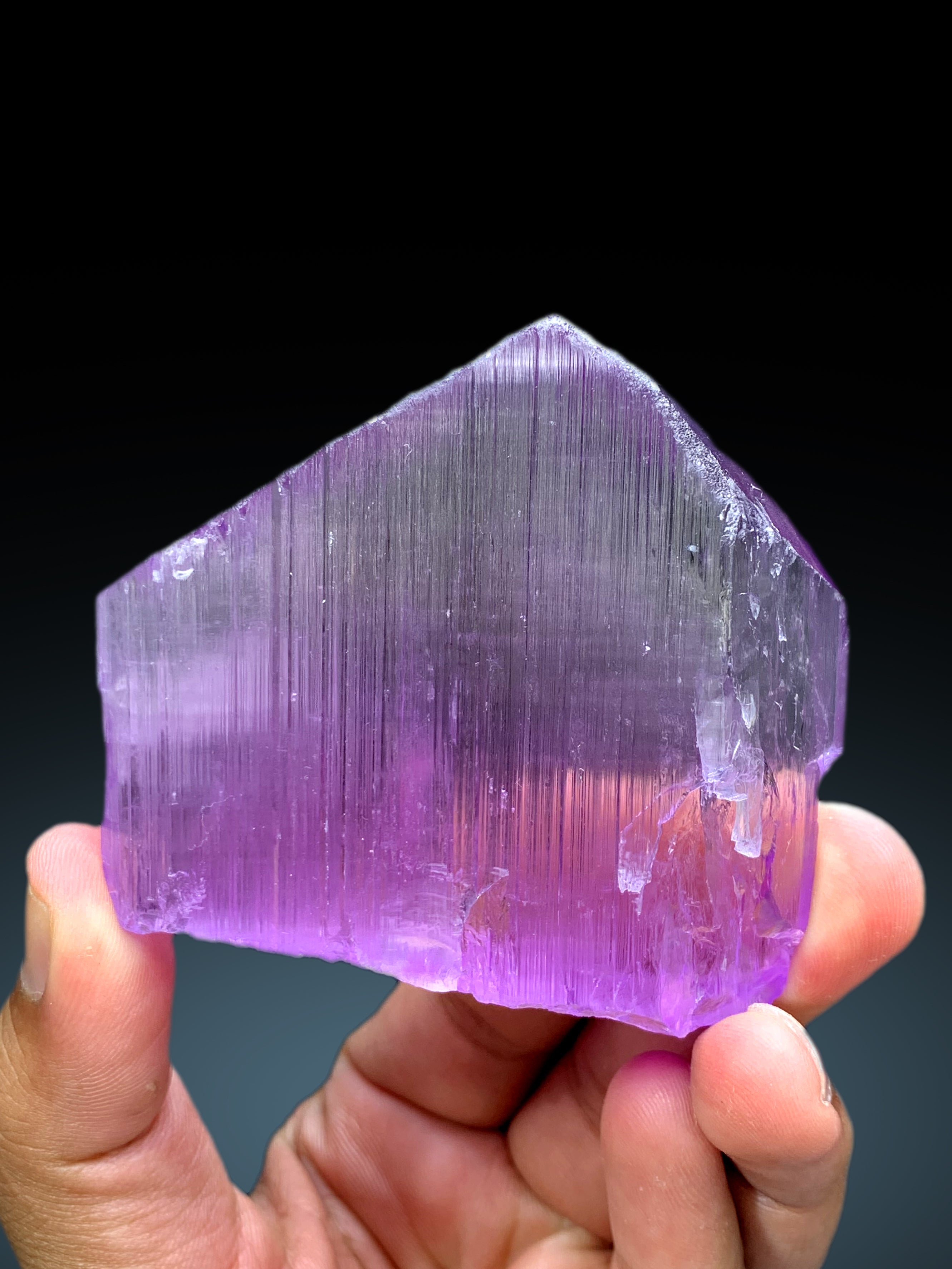 V Shape Terminated Purplish Pink Kunzite Crystal from Nuristan Afghanistan - 279 gram