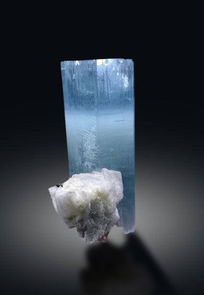 Sky Blue Aquamarine Crystal on Albite from shigar valley Pakistan - 135 gram