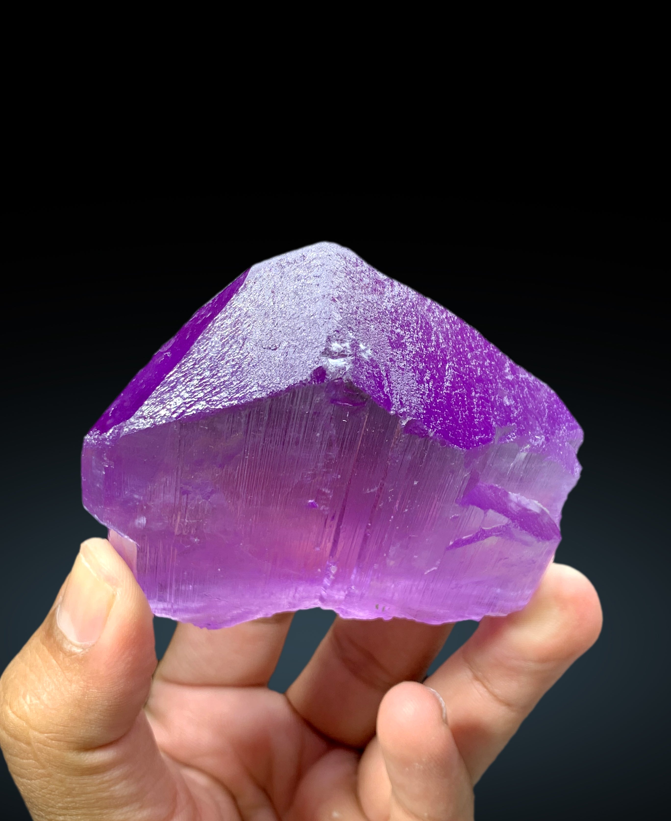 V Shape Terminated Purplish Pink Kunzite Crystal from Nuristan Afghanistan - 279 gram