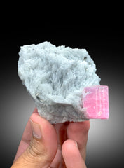 Natural Pink Color Tourmaline with Cleavelandite Albite from Pachigram Afghanistan - 240 gram